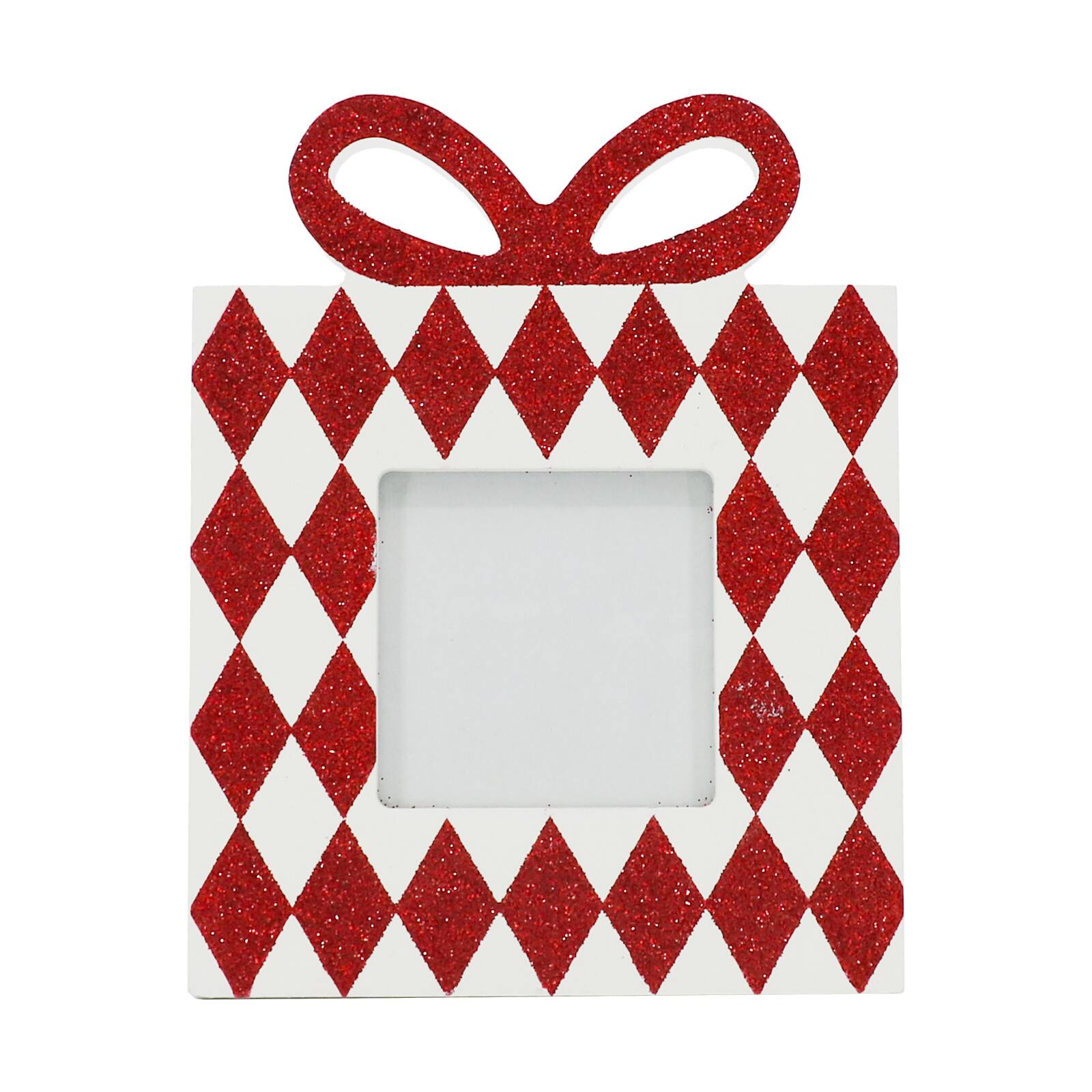 Cadre de table &#xE0; th&#xE8;me de cadeau rouge et blanc de 6,4&#xA0;cm x 6,4&#xA0;cm d&#x2019;Ashland