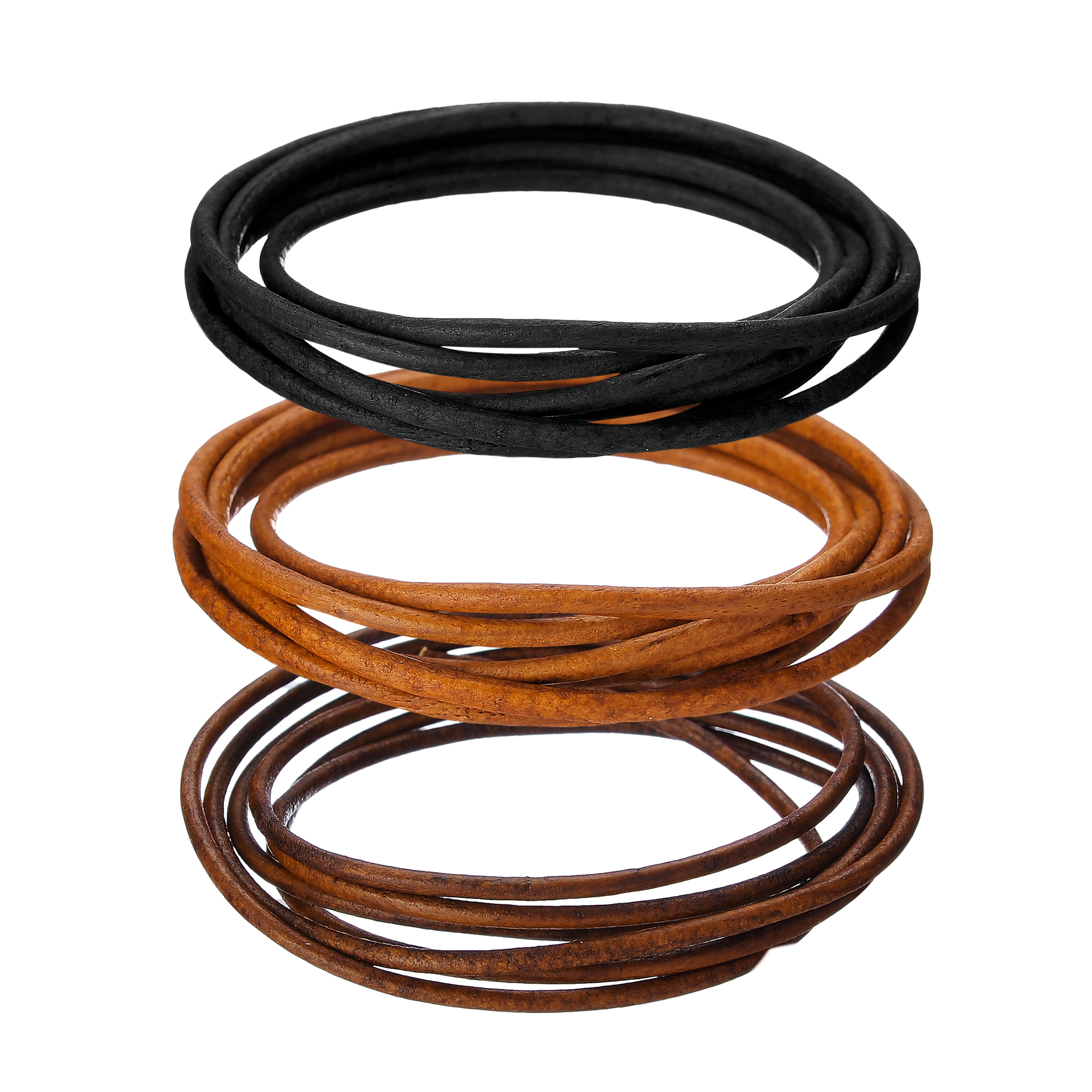 12 Pack: Multicolor Leather Round Cording by Bead Landing™