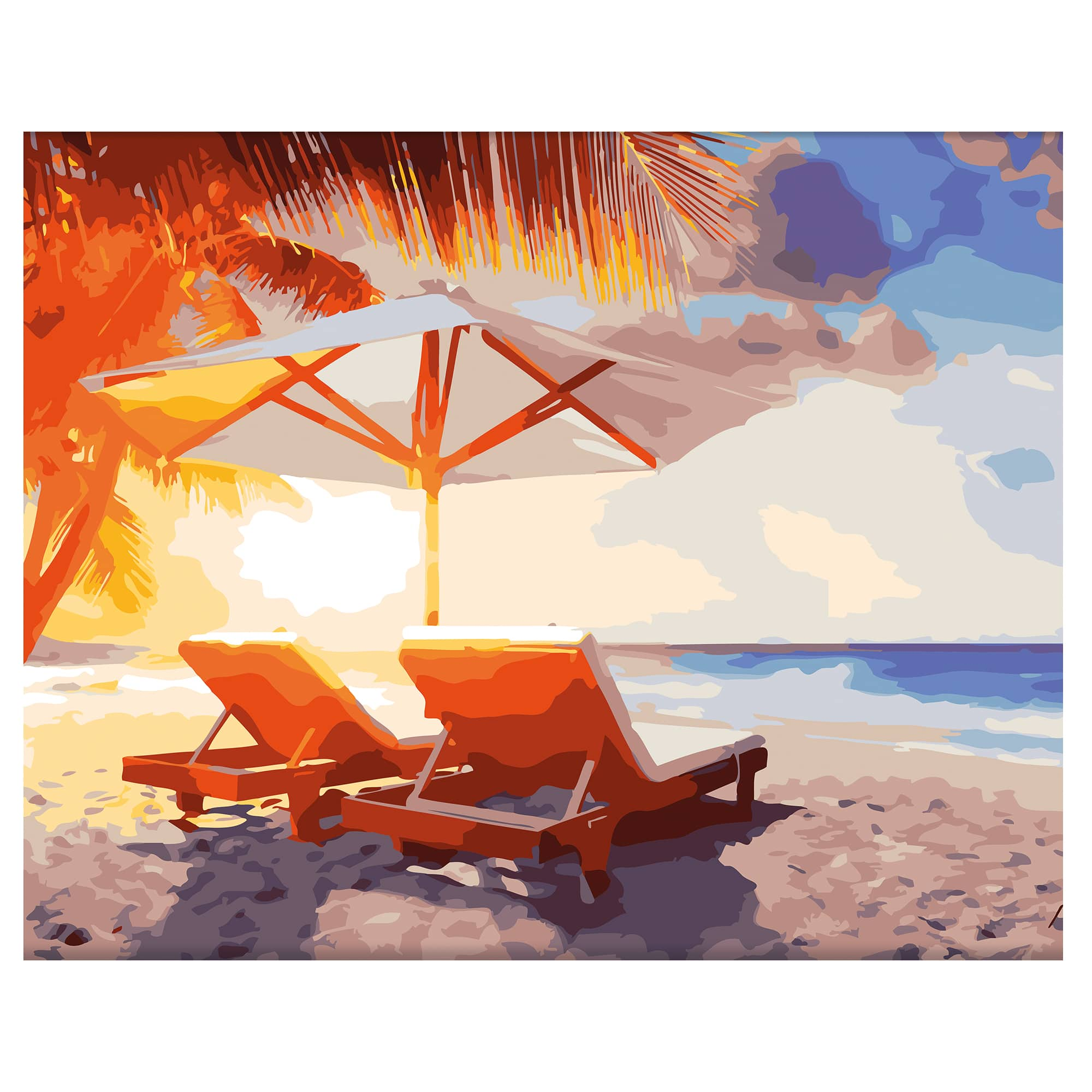 12 Pack Beach With Chairs Paint By Number Kit By Artist S Loft™ Necessities™ Artist Paint