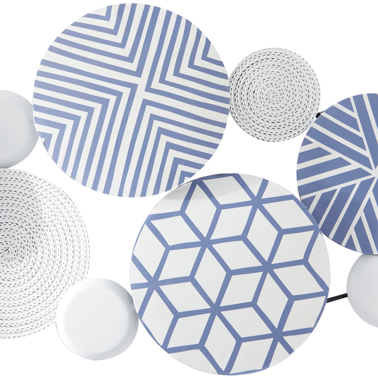CosmoLiving by Cosmopolitan 46&#x22; Metal Plates with Intricate Patterns Wall D&#xE9;cor