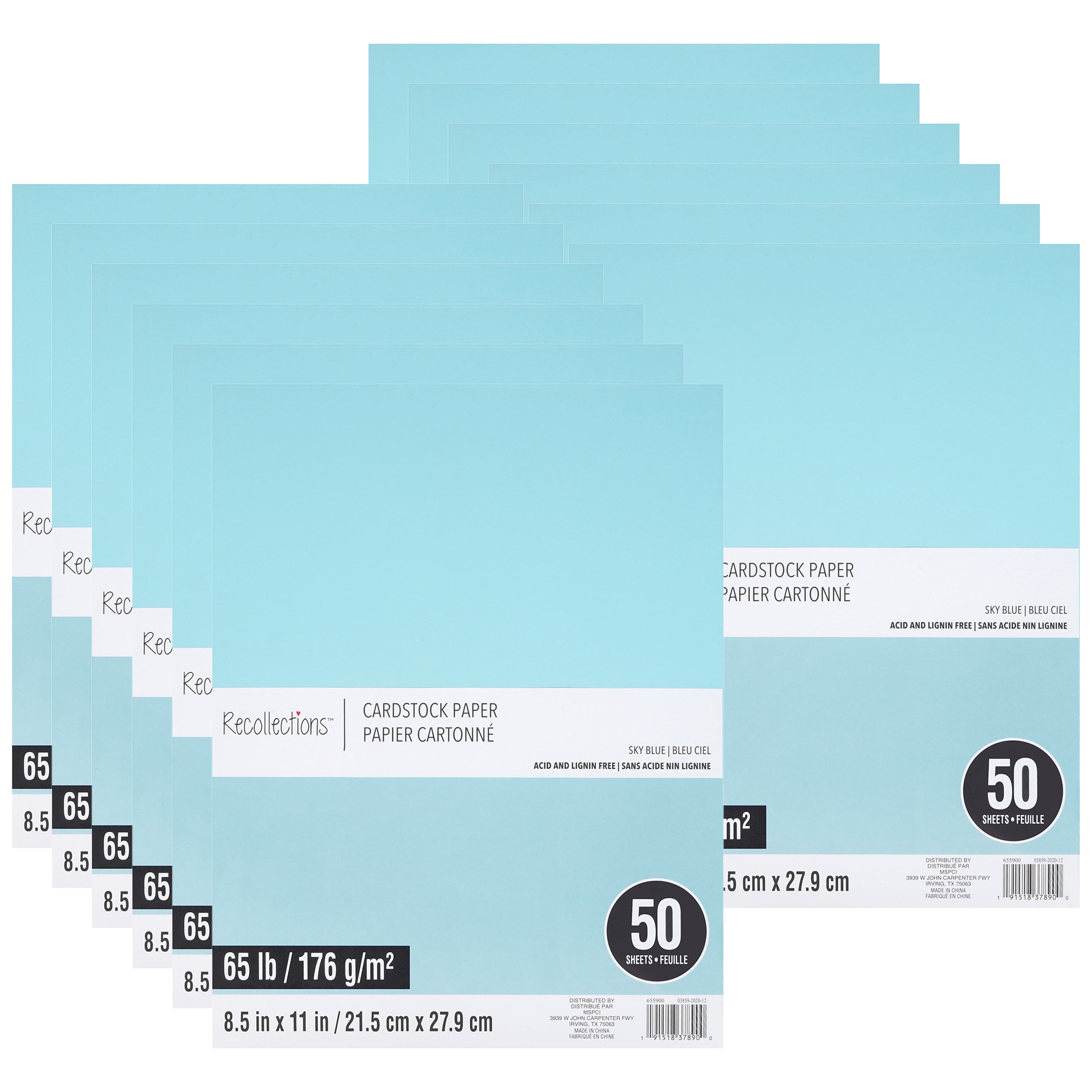 12 Packs: 50 ct. (600 total) 8.5" x 11" Cardstock Paper by Recollections™