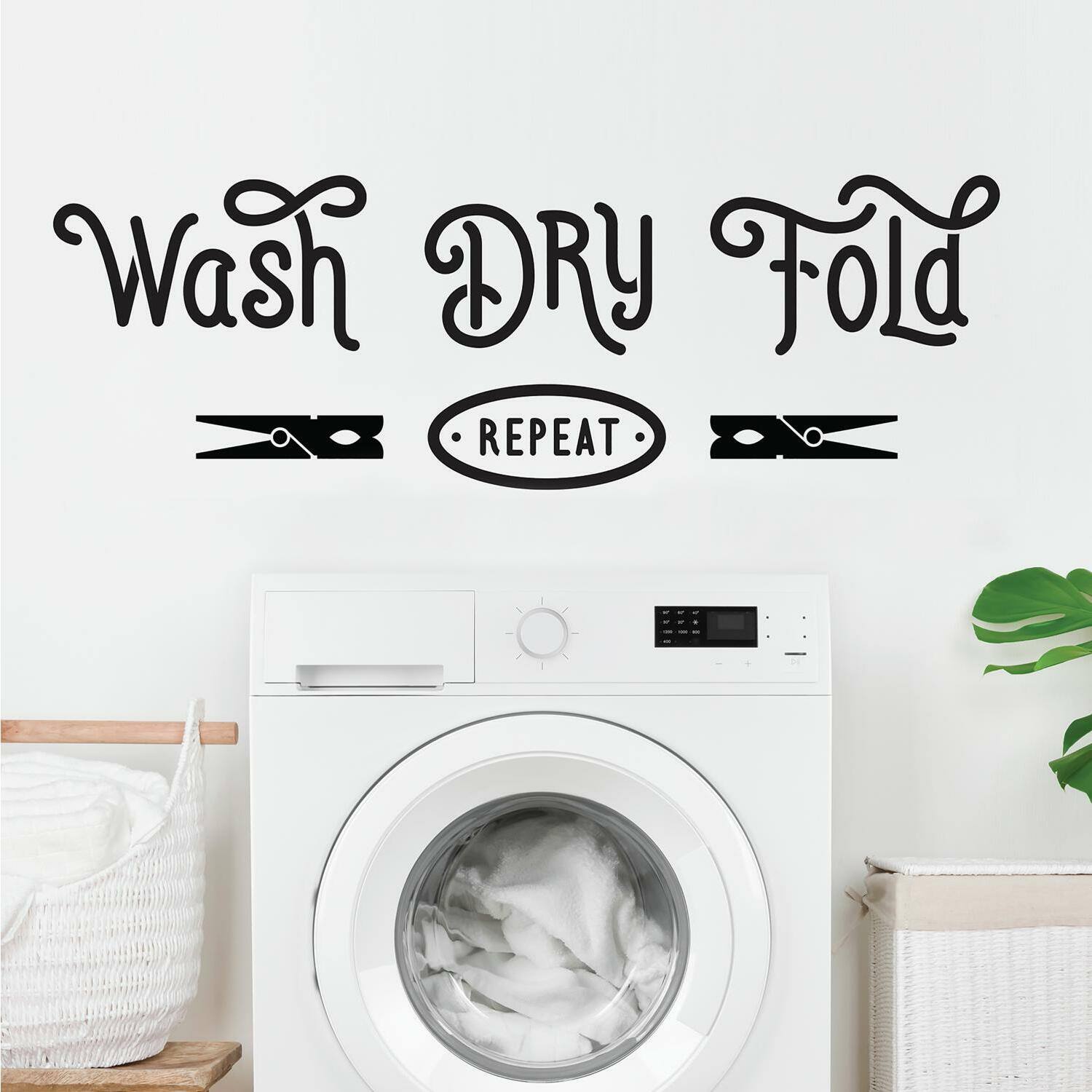RoomMates Wash Dry Fold Repeat Peel & Stick Wall Decals