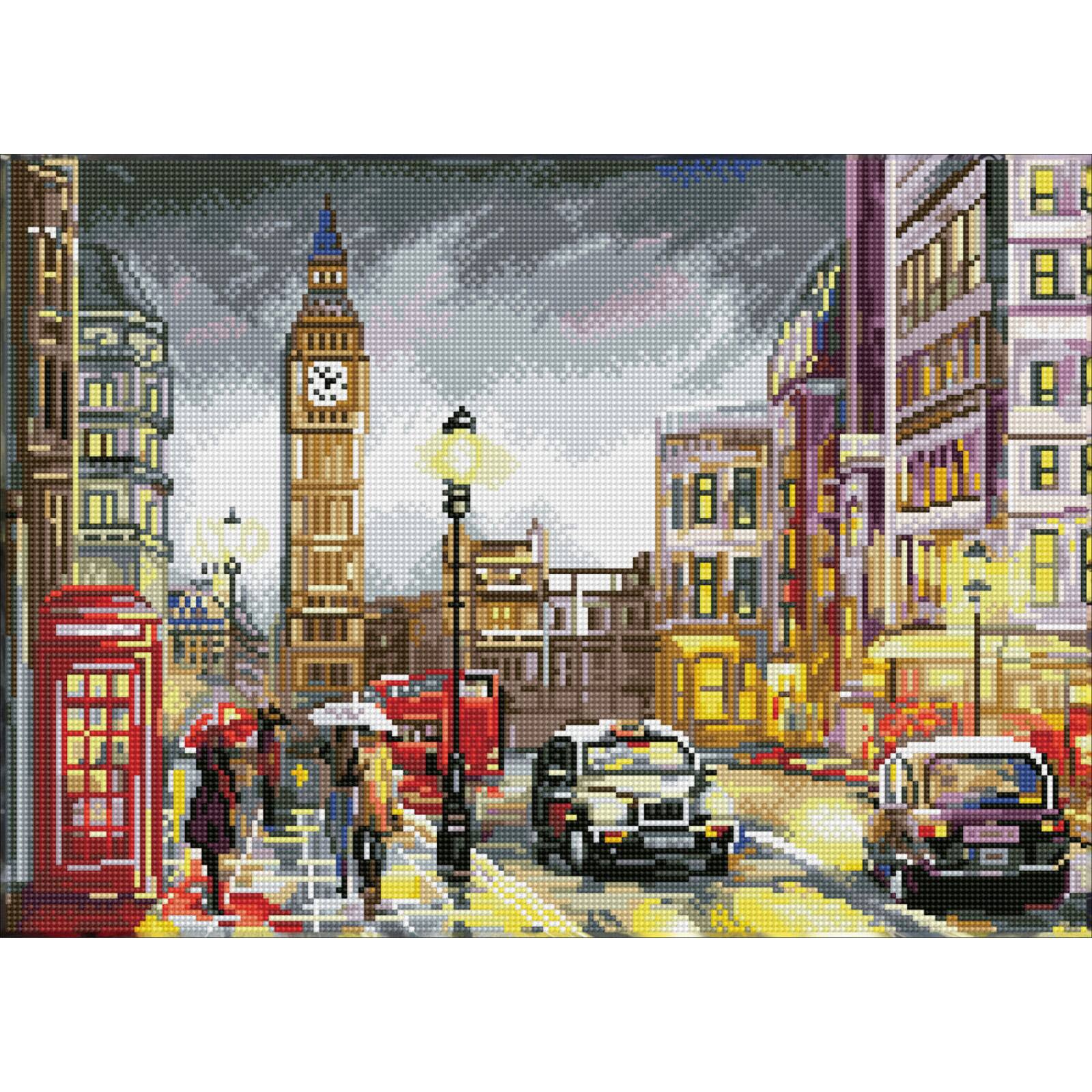 Diamond Dotz® Intermediate London Scene Pre-Framed Diamond Painting Kit