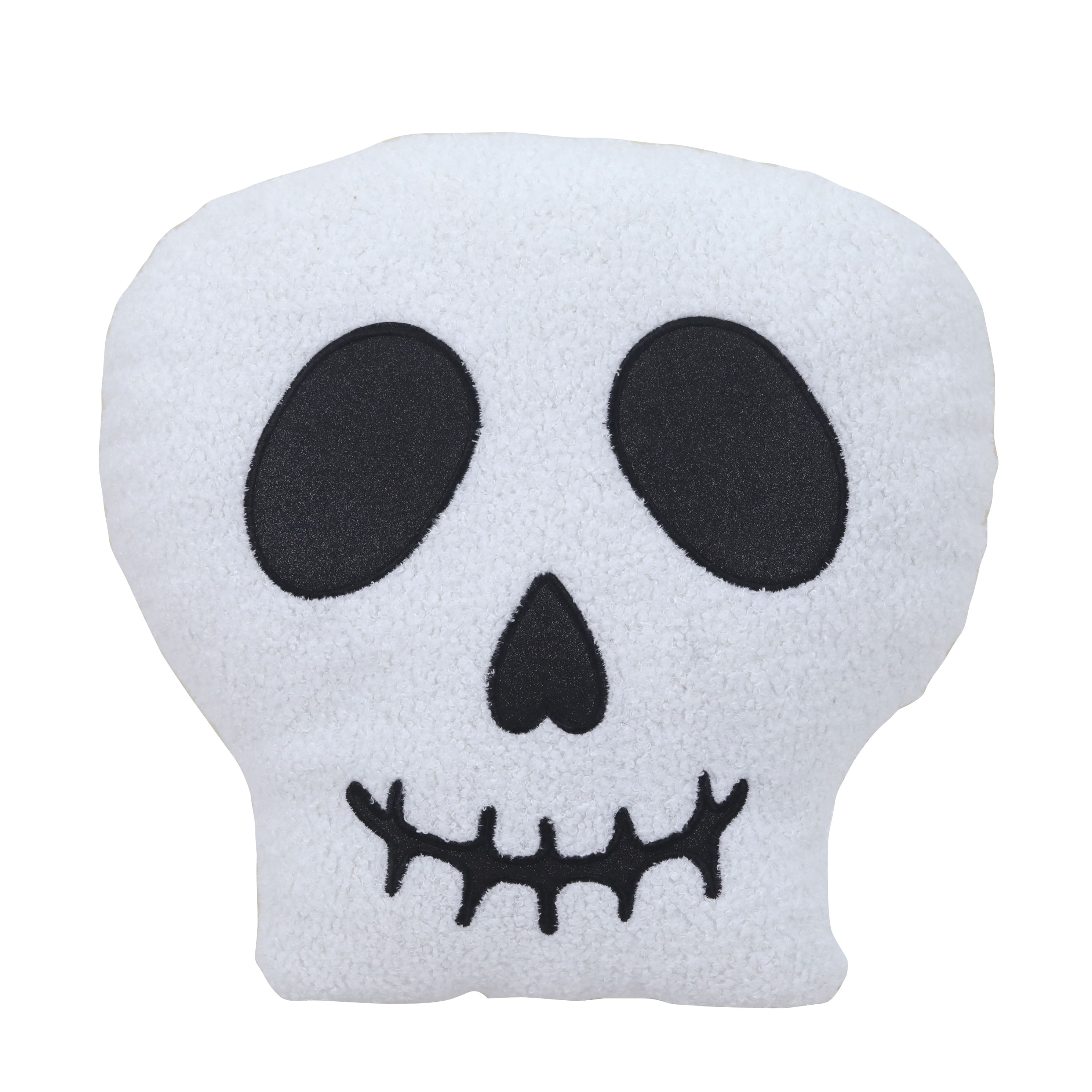 15&#x22; White Skull Throw Pillow by Ashland&#xAE;