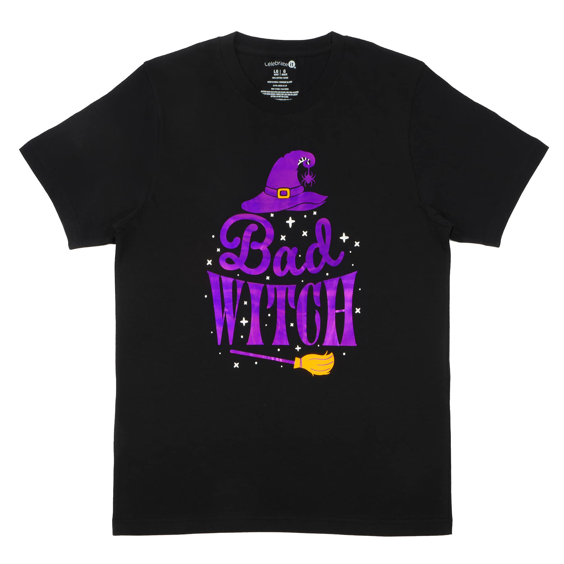 Black Bad Witch Adult Crew Neck T-Shirt by Celebrate It&#x2122;