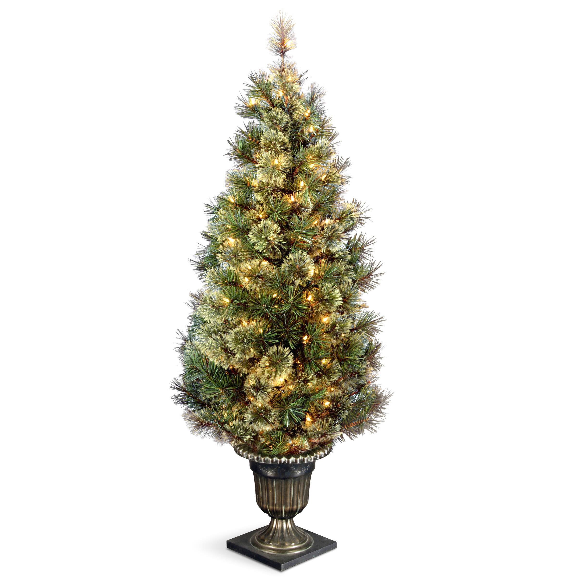 5ft. Pre-Lit Wispy Willow Grande Entrance Artificial Christmas Tree, Clear Lights