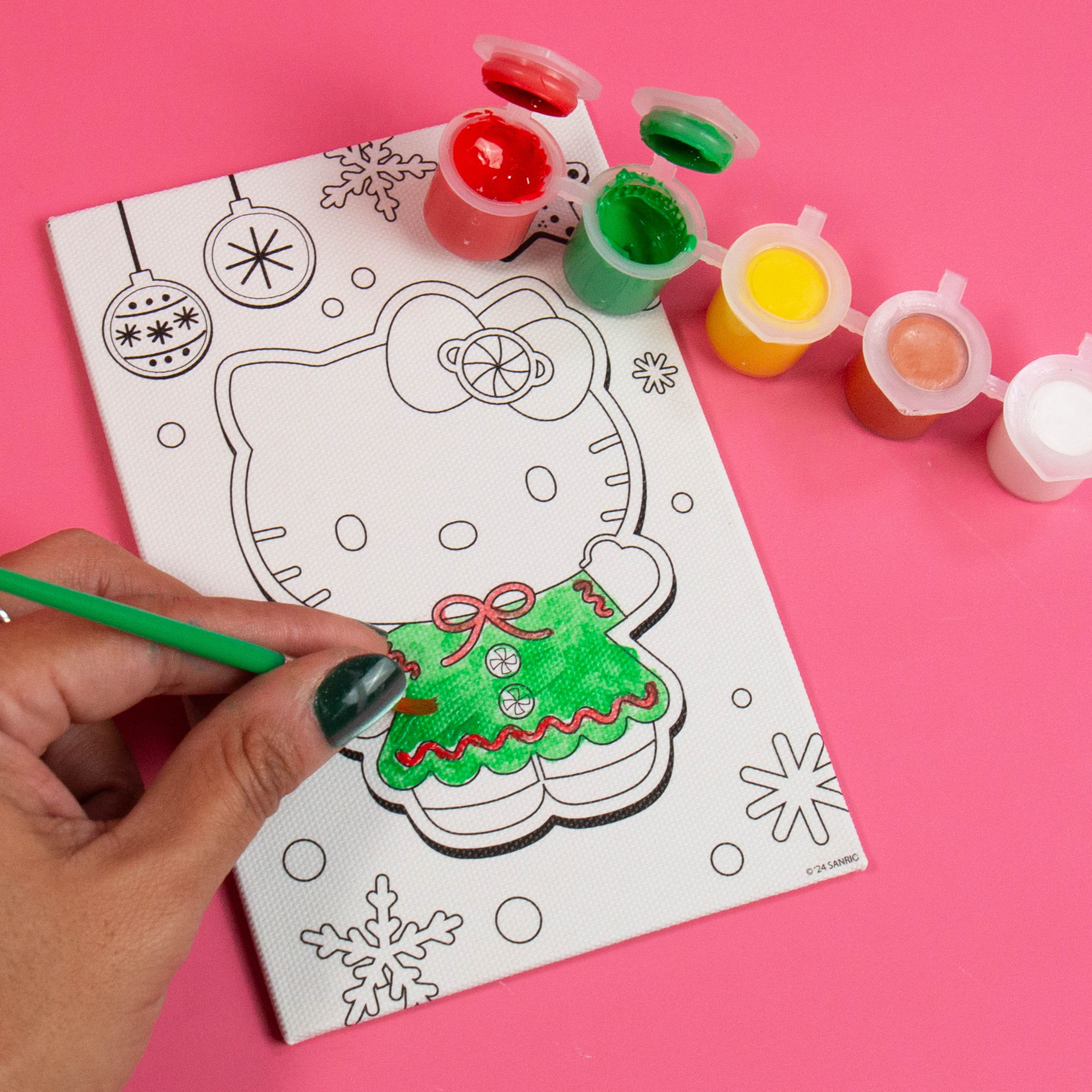 Hello Kitty&#xAE; &#x26; Friends Paint Your Own Holiday Canvas Art