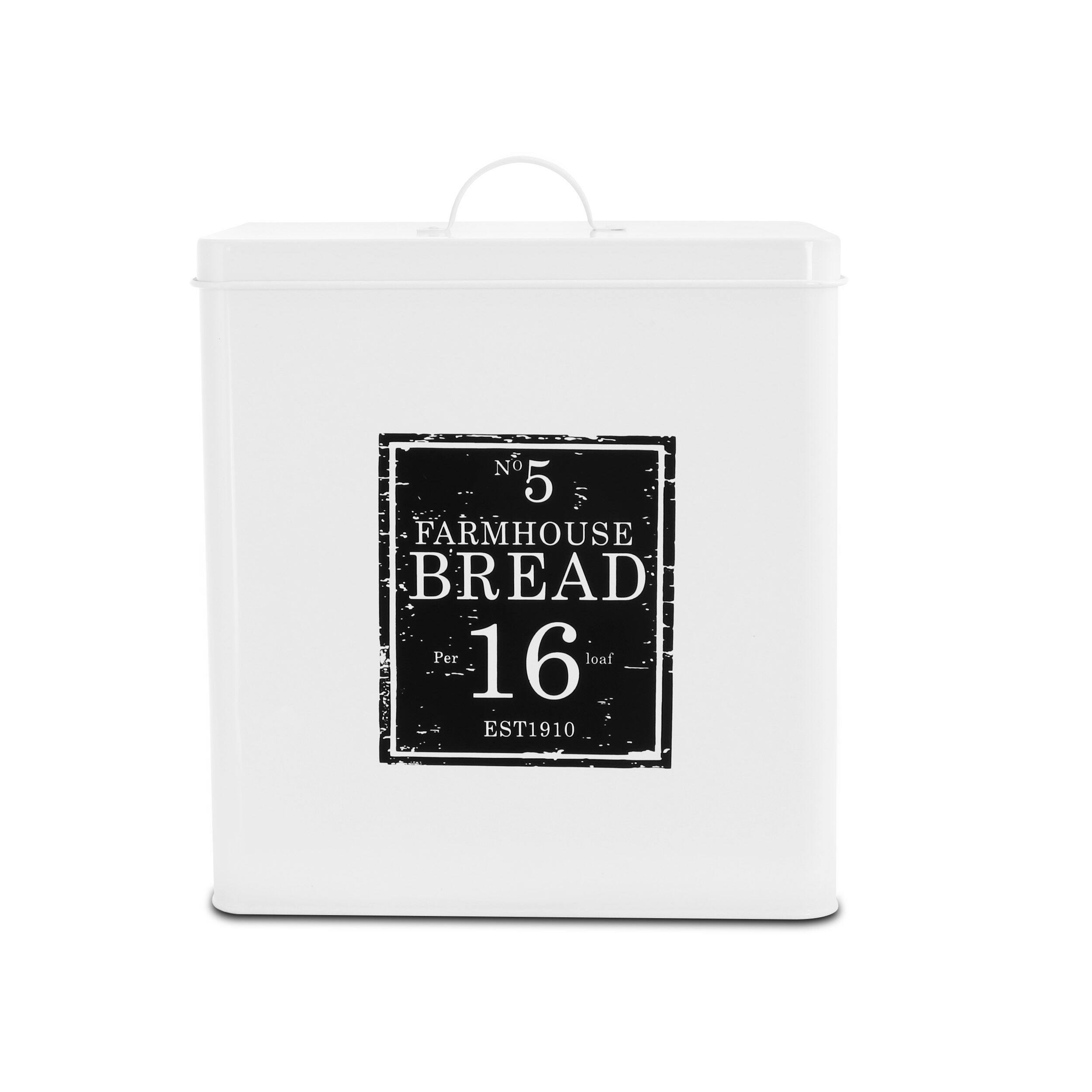 MegaChef Kitchen Food Storage &#x26; Organization Black &#x26; White 5-Piece Canister Set