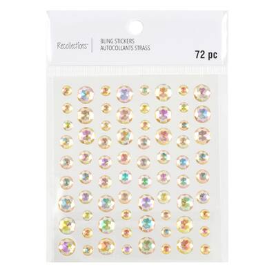 Recollections Neon Rhinestone Stickers - 72 ct