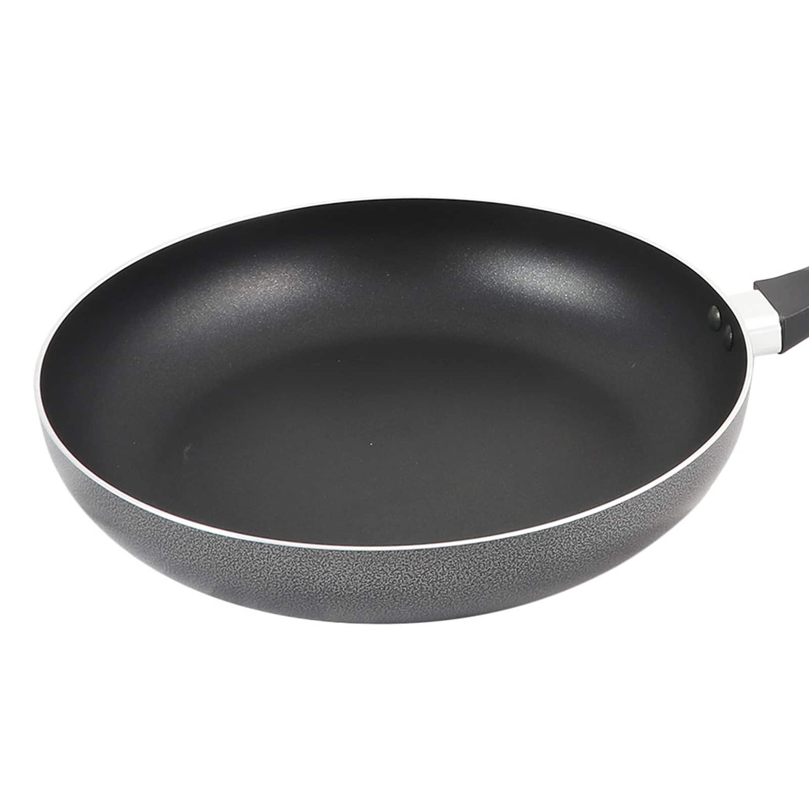 Oster Clairborne 12 in. Aluminum Saute Pan with Lid in Charcoal Grey