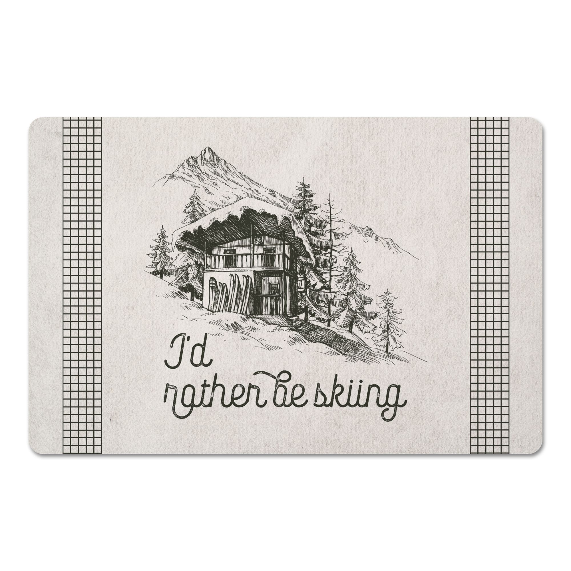 Rather Be Skiing Cabin 27x18 Floor Mat