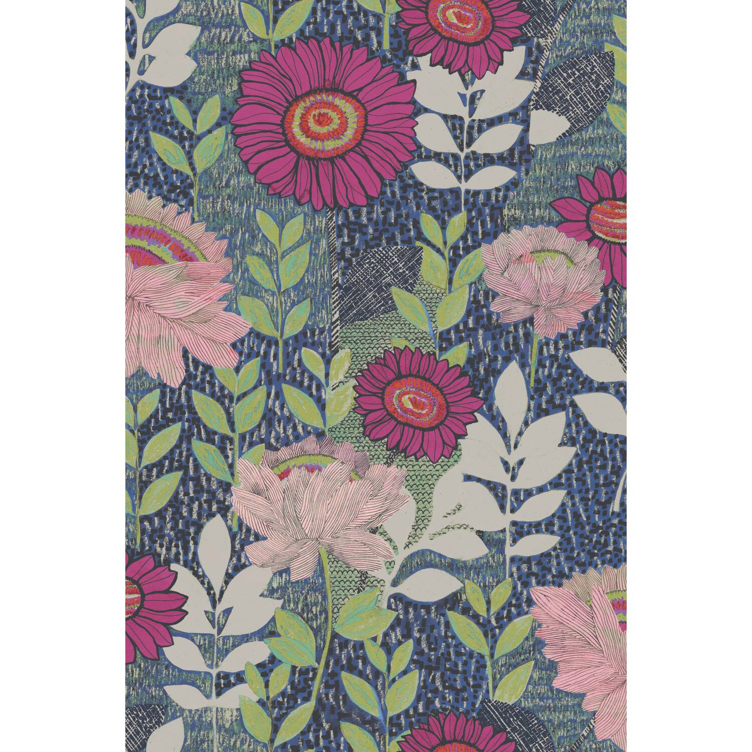 RoomMates Tamara Day Blue Botanical Garden Peel &#x26; Stick Wallpaper