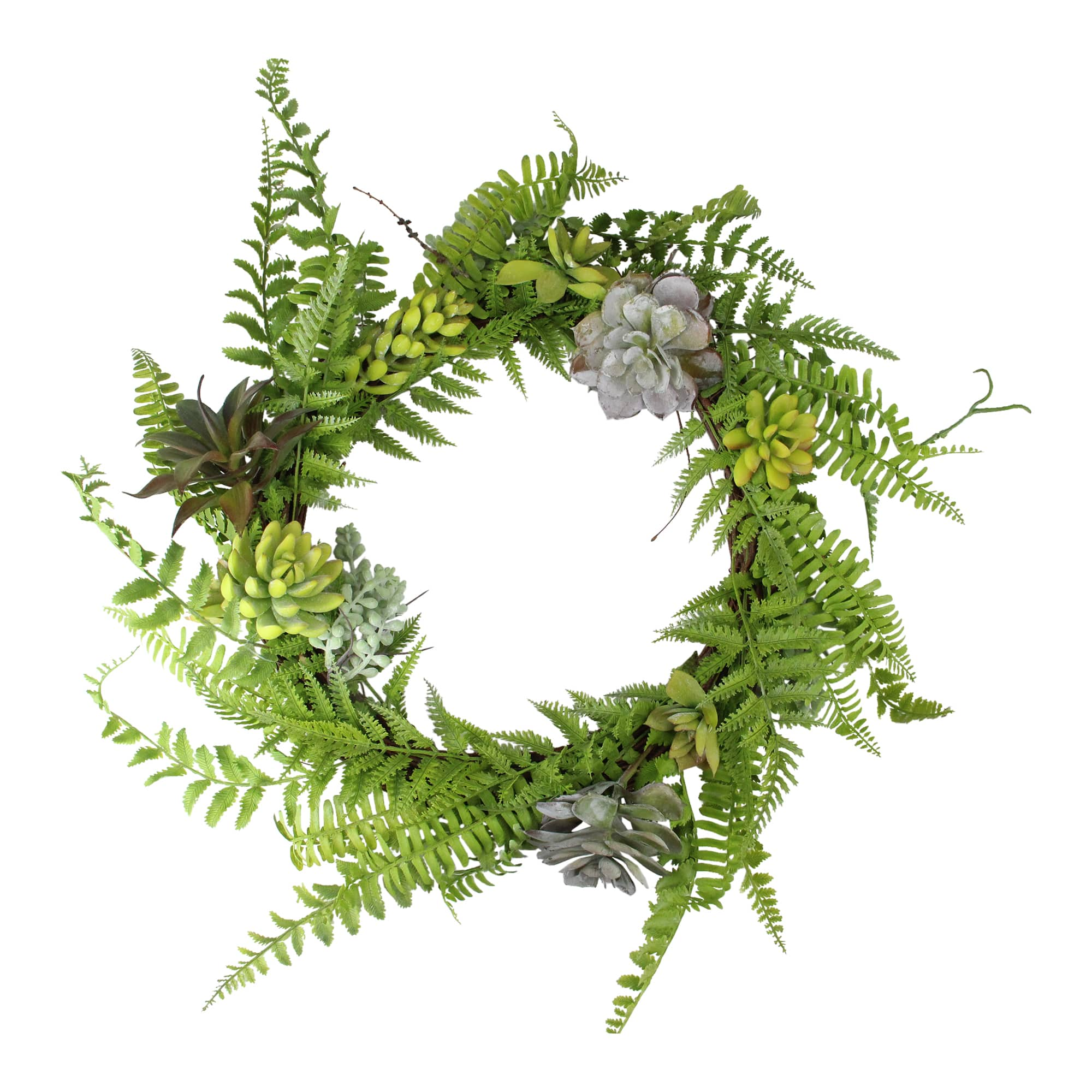 22&#x22; Succulents &#x26; Leaves Spring Wreath