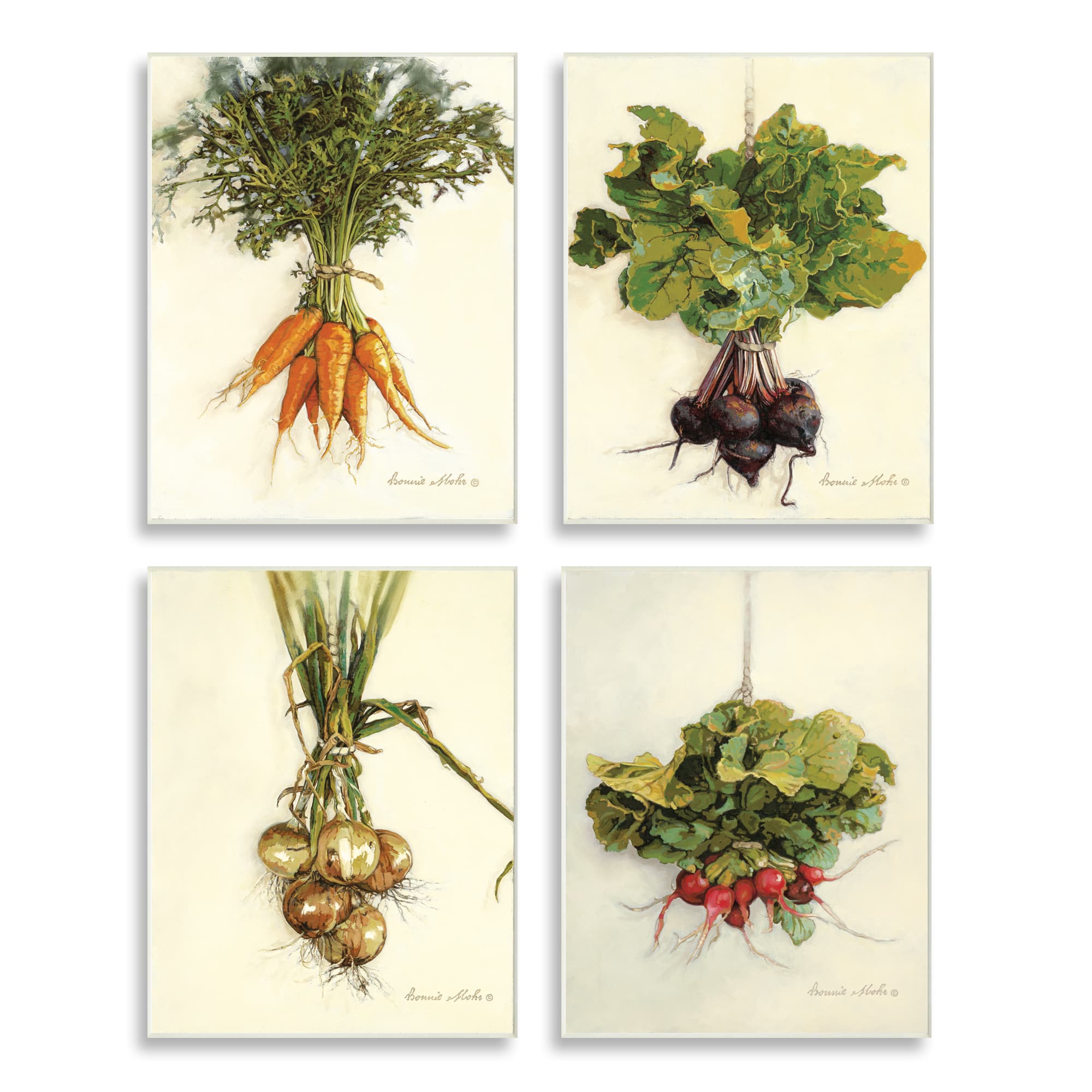 Stupell Industries Kitchen Vegetable Bunches Farm Radish Beets Carrots Onions Wall Plaque