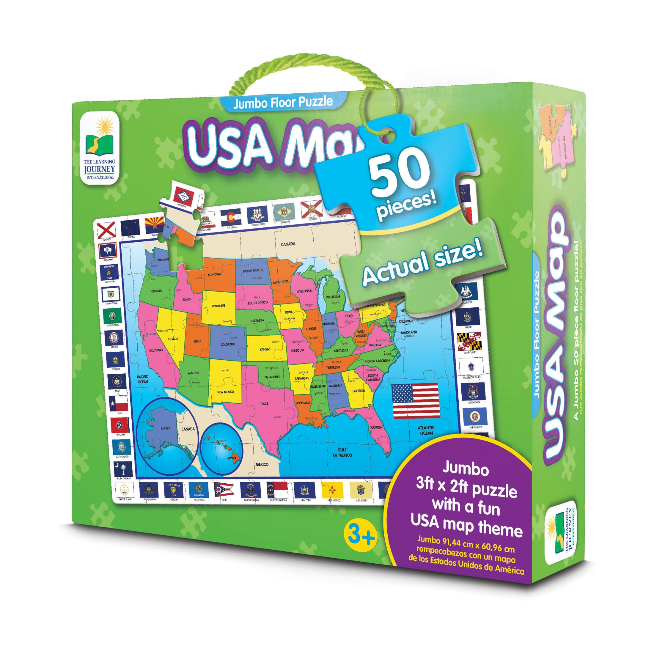 The Learning Journey U.S.A. Map 50 Piece Floor Puzzle