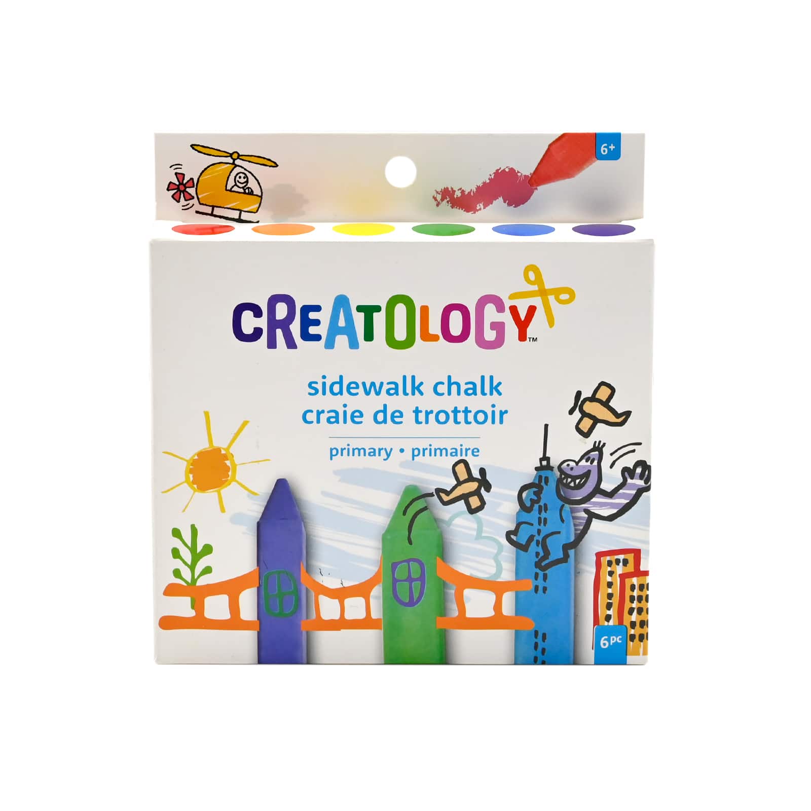 24 Packs: 6 ct. (144 total) Primary Sidewalk Chalk Set by Creatology&#x2122;