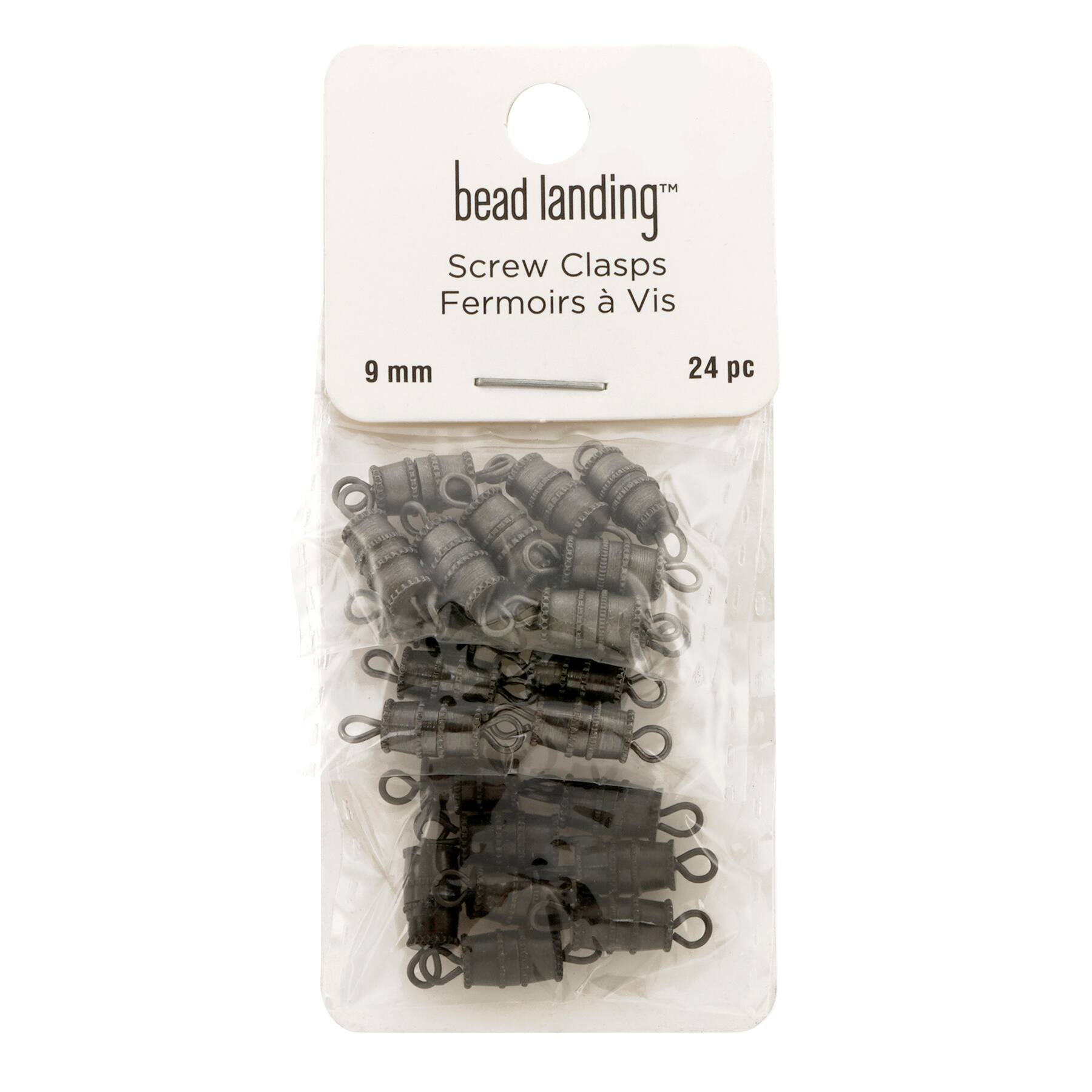 12 Packs: 24 ct. (288 total) Mixed 9mm Metal Screw Clasps by Bead Landing™
