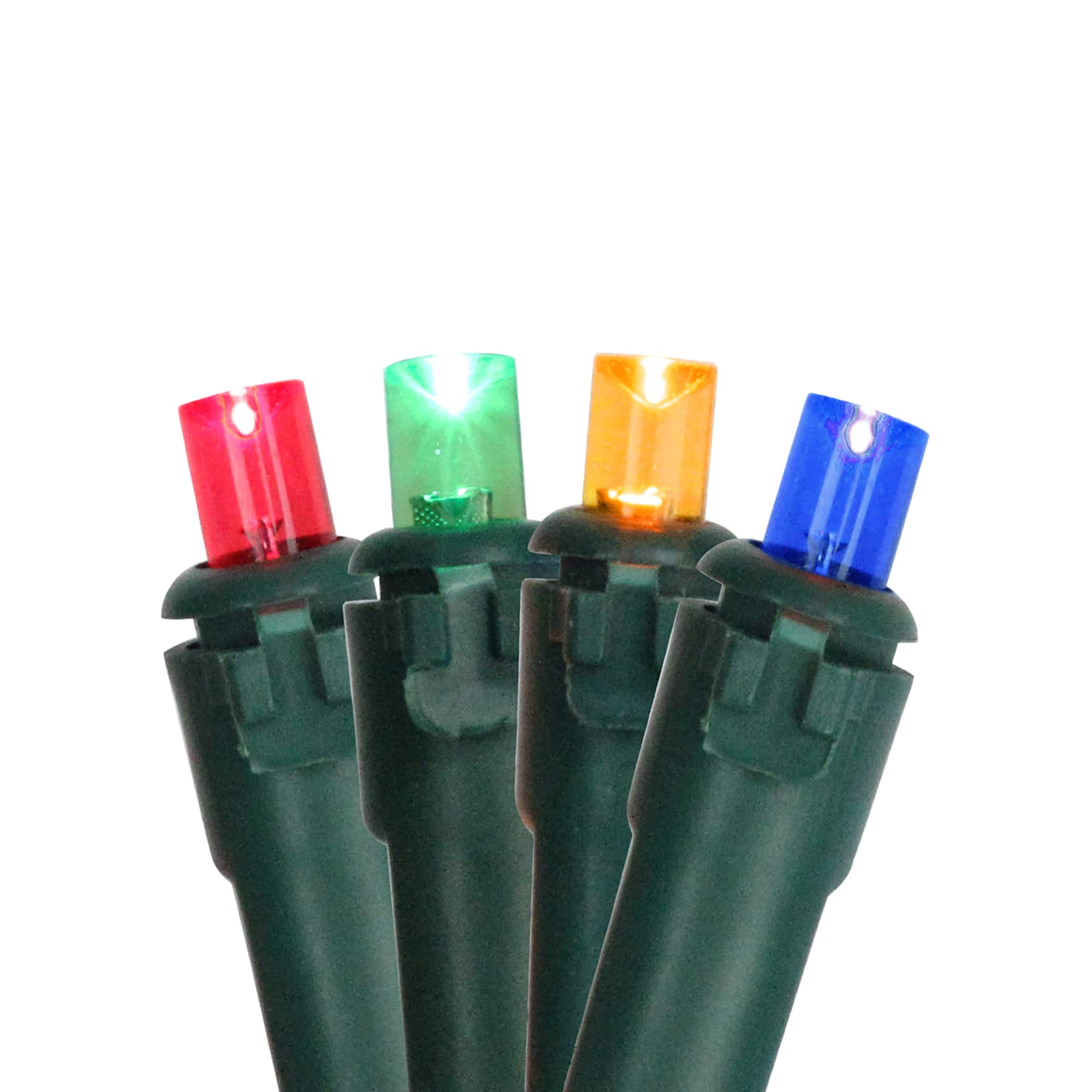 100ct. Multicolor LED Wide Angle Christmas String Lights with Green Wire