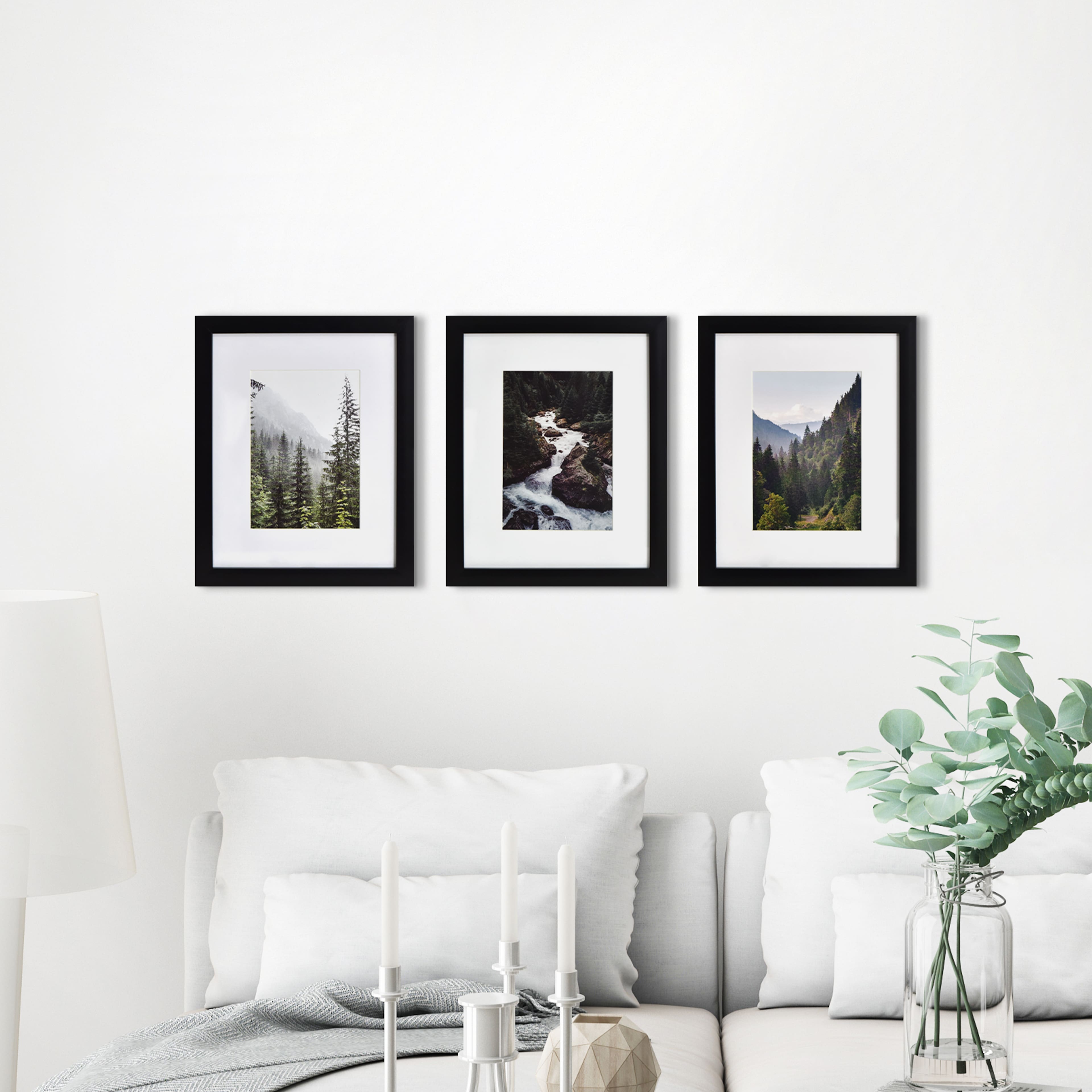 3 Pack Gallery™ Black Frame with Mat by Studio Décor®