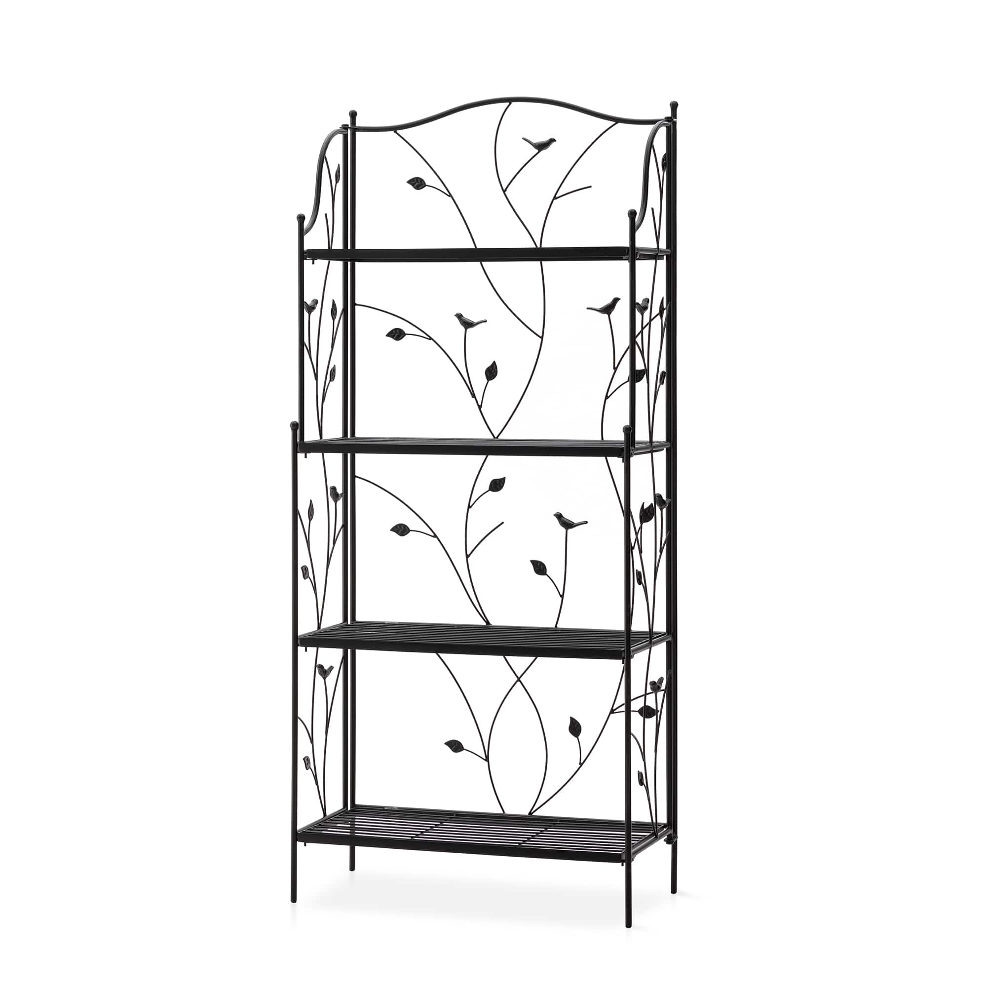 Glitzhome® 4ft. Metal 4-Tiered Rectangular Shelf Stand
