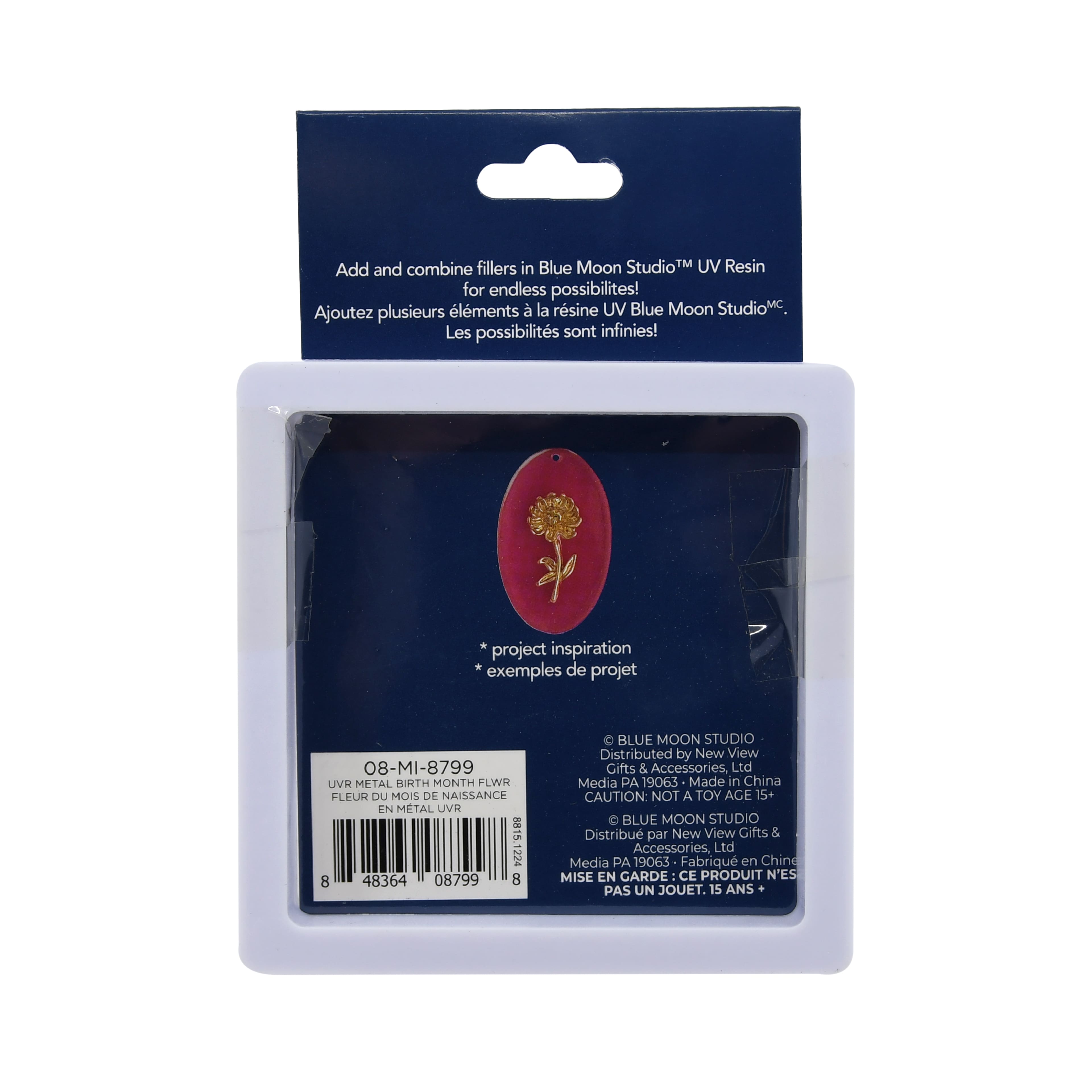 Blue Moon Studio&#x2122; UV Resin Craft 18mm Birth Month Flower Charm Fillers, 12ct.