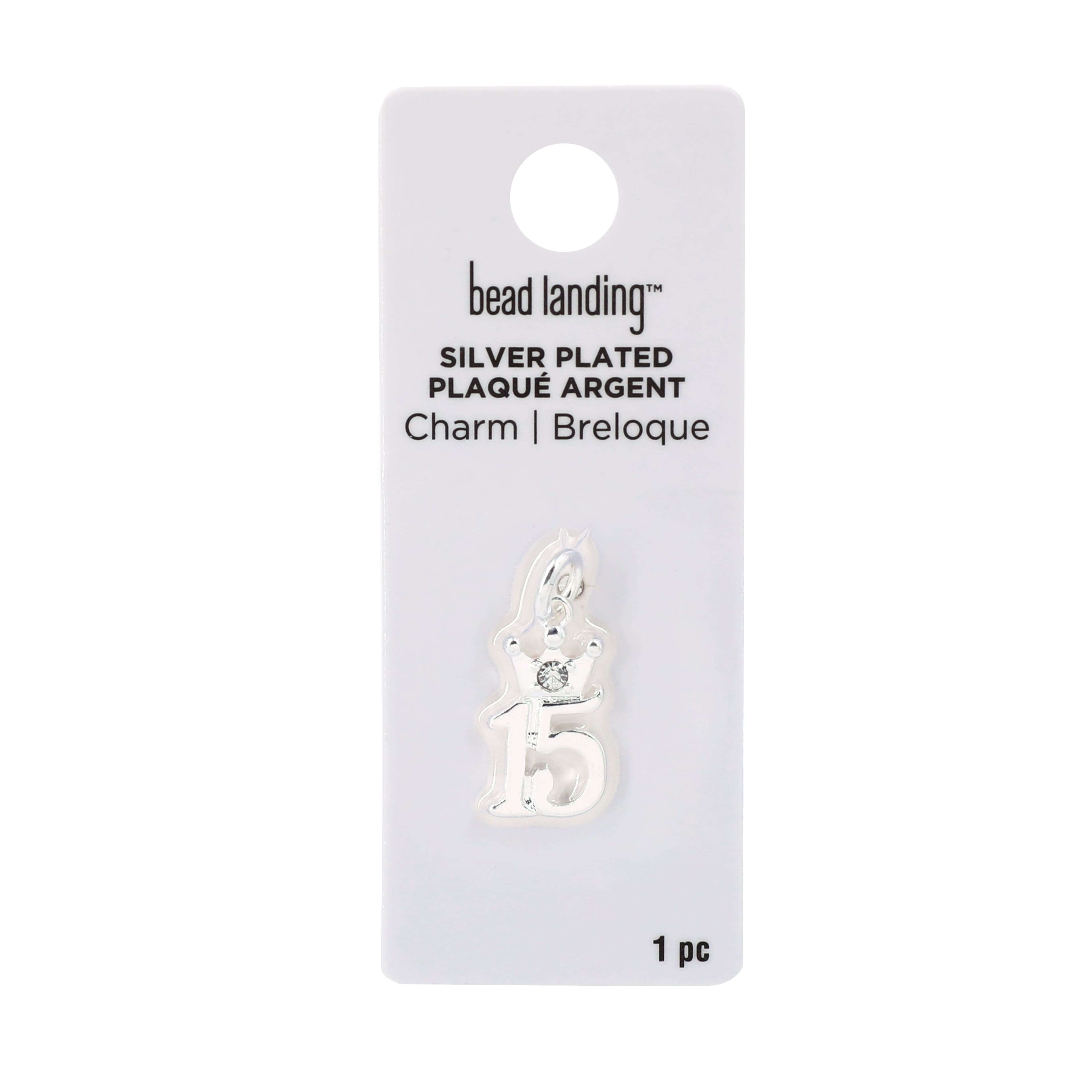 Silver Plated Crown 15 Charm by Bead Landing&#x2122;