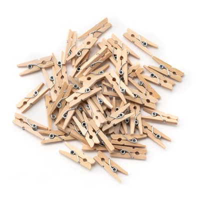 Incraftables Mini Clothes Pins for Crafts 100pcs. Colored Wooden