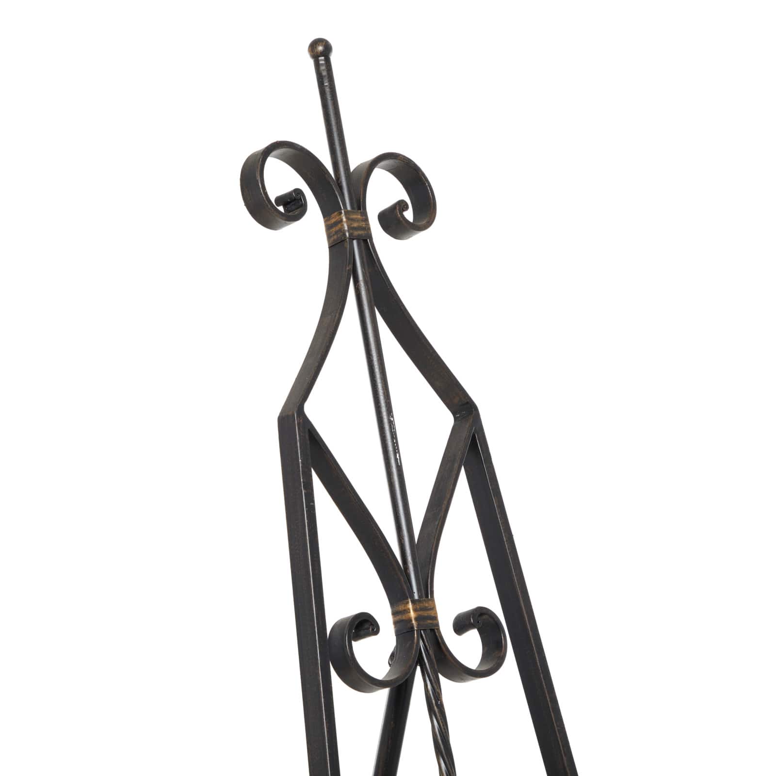 Black Iron Country Cottage Easel, 65&#x22; x 21&#x22; x 27&#x22;