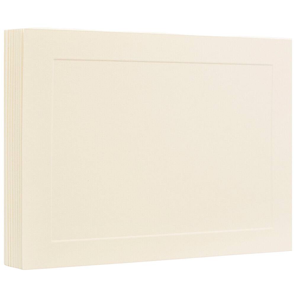 JAM Paper 4.25" x 5.5" Ivory Panel Blank Flat Note Cards