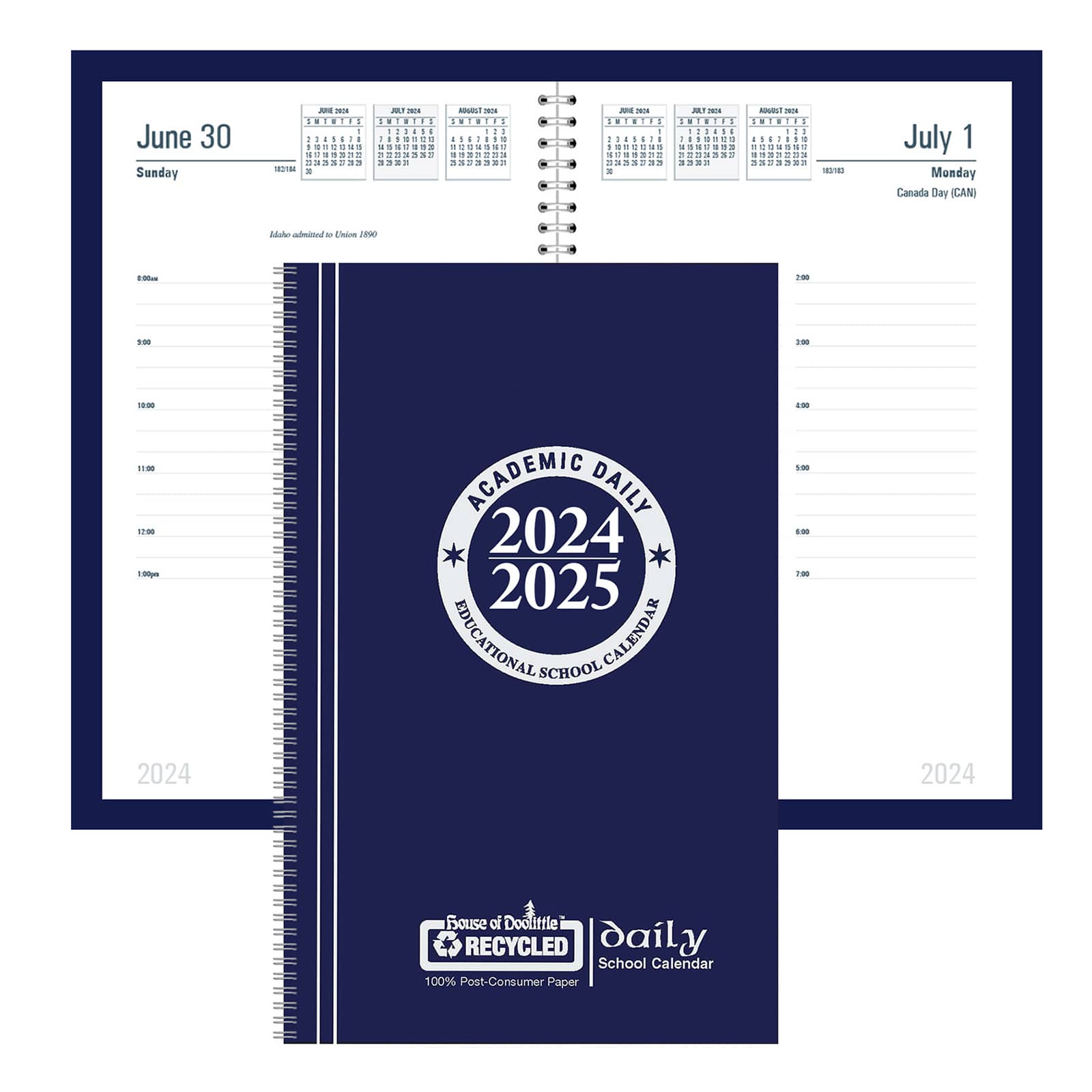 House of Doolittle&#xAE; Blue Recycled Daily Educational Planner
