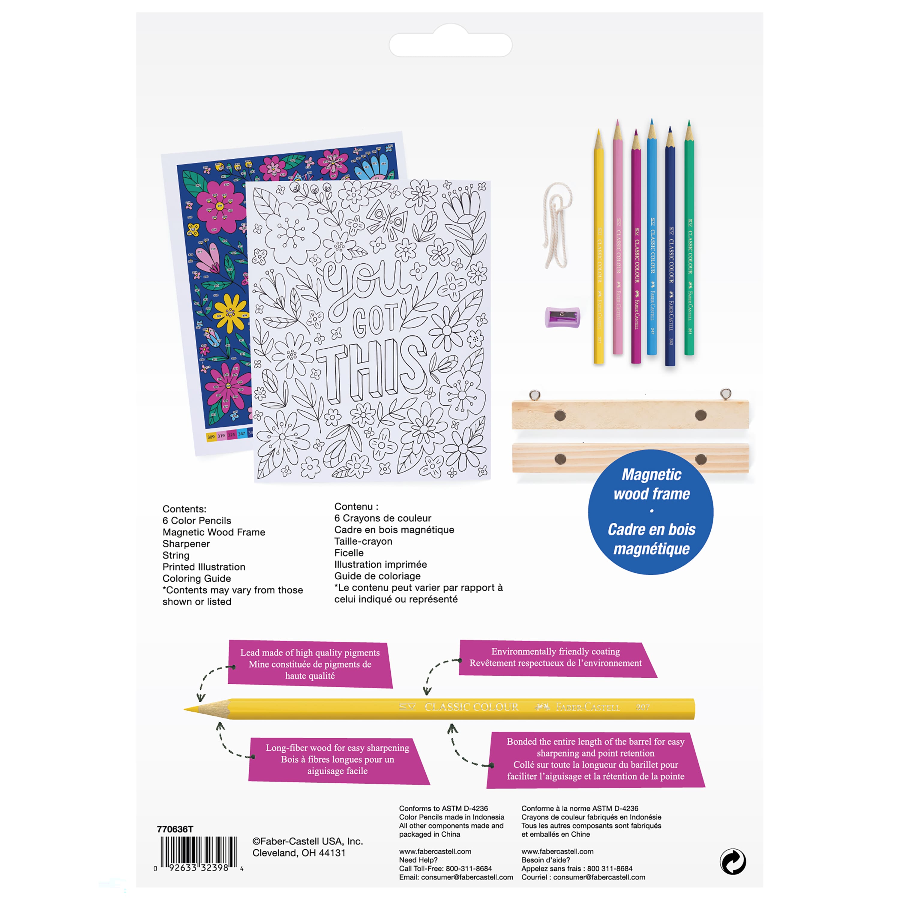 Faber-Castell&#xAE; You Got This Color by Number Wall Art Kit