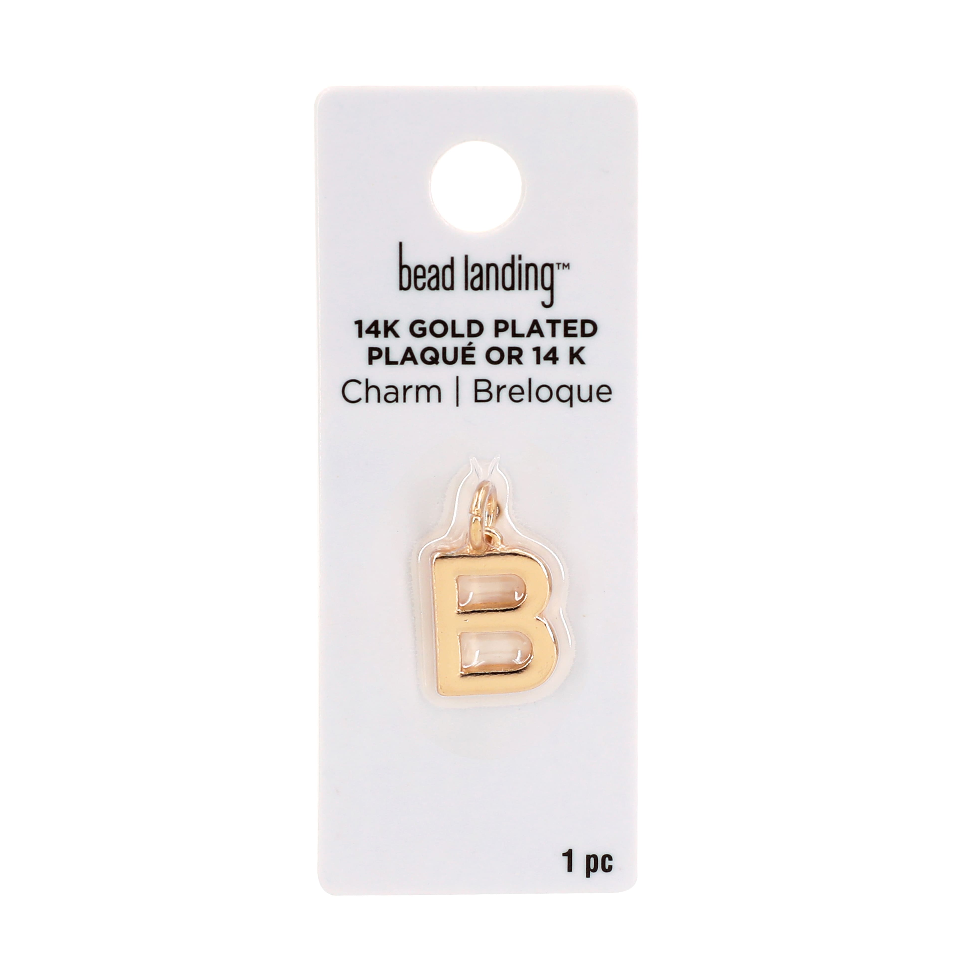 14K Gold Plated Letter Charm by Bead Landing&#x2122;