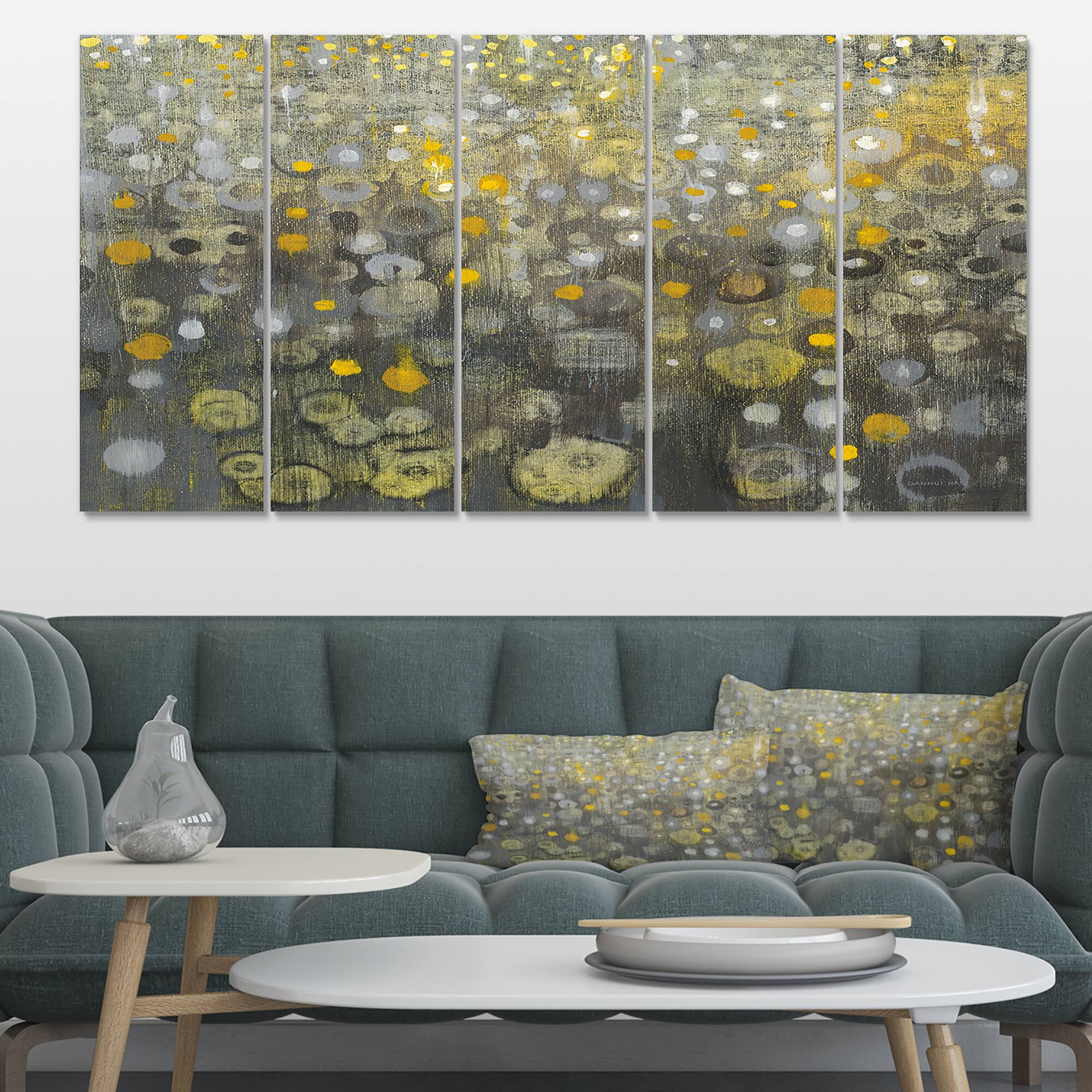 Designart - Rain Abstract V - Modern Glam Canvas Art