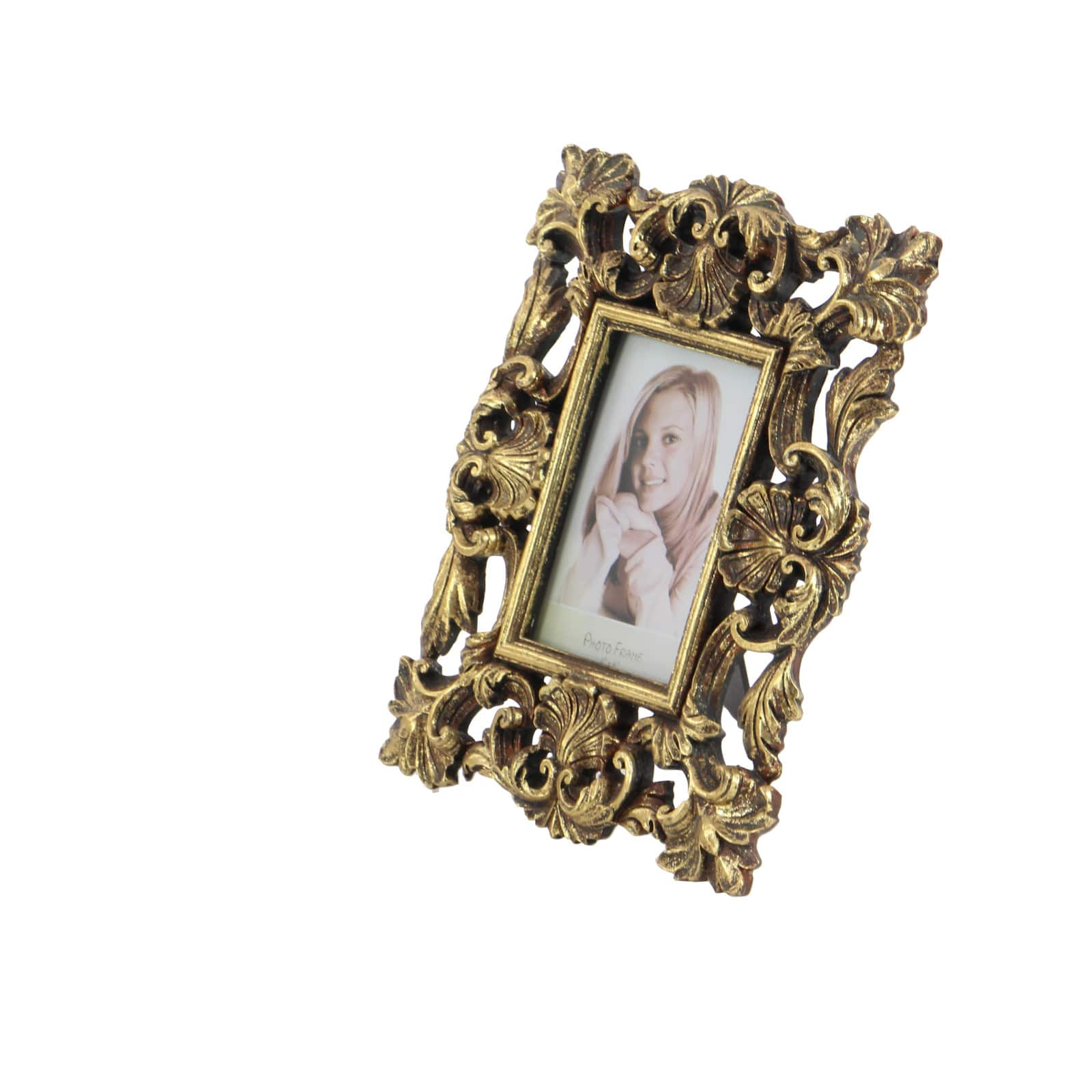 2 Pack Gold Polystone Traditional 4&#x22; x 6&#x22; Frames