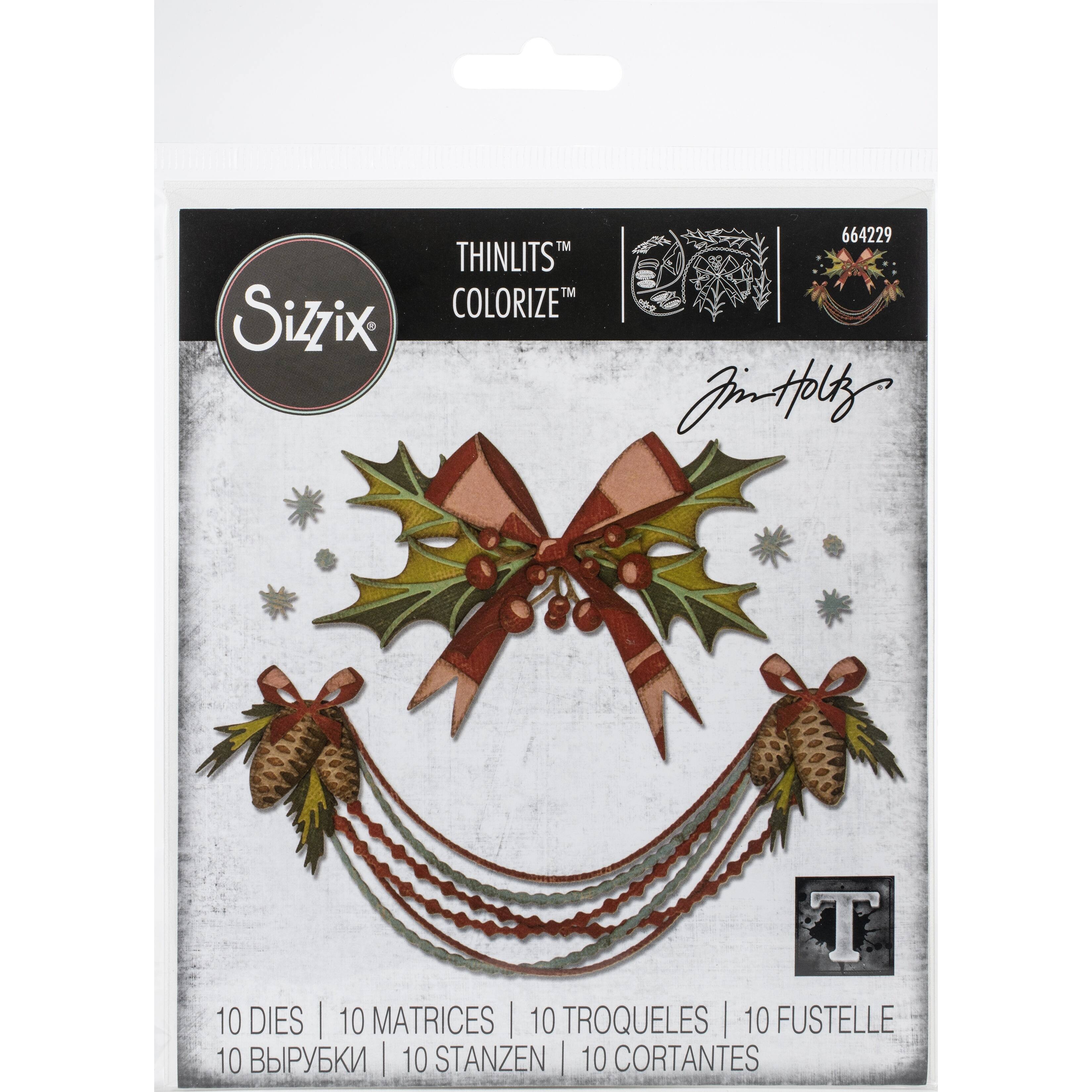 Sizzix® Thinlits® Colorize™ Deck The Halls Die Set by Tim Holtz®