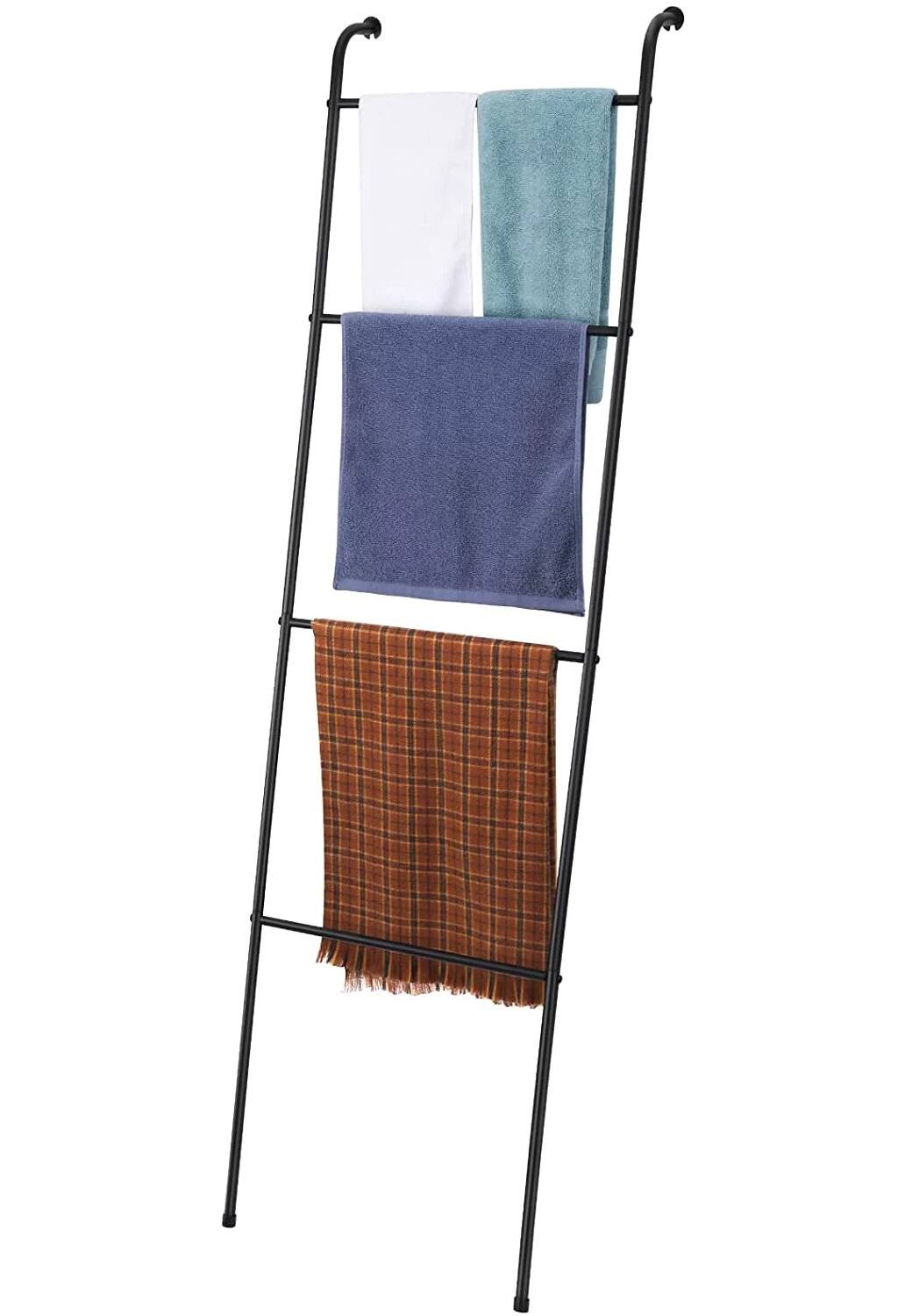 NEX™ 5ft. Black Metal Wall-Leaning Blanket Ladder Rack