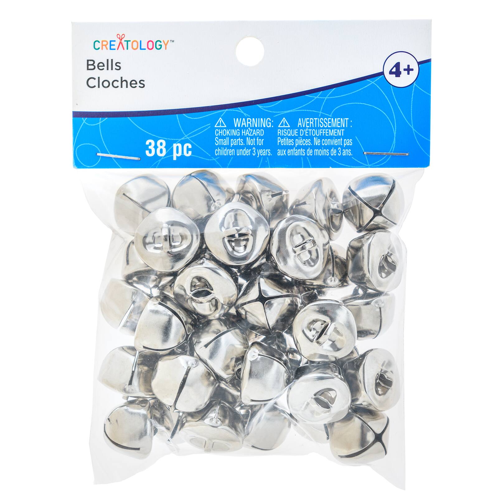 12 Packs: 38 ct. (456 total) 18mm Silver Jingle Bells by Creatology™