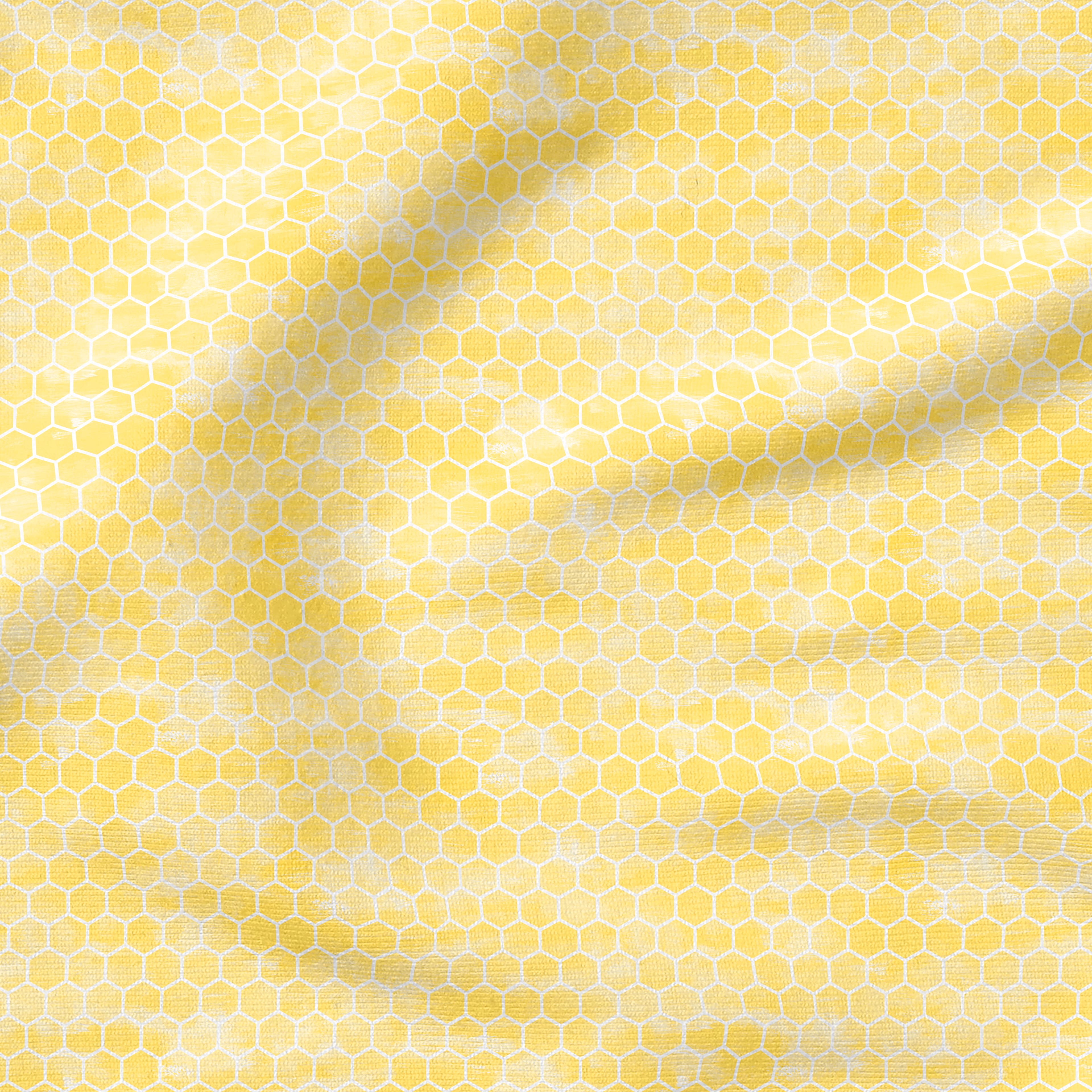 Yellow Honeycomb Cotton Fabric Bundle by Loops & Threads™