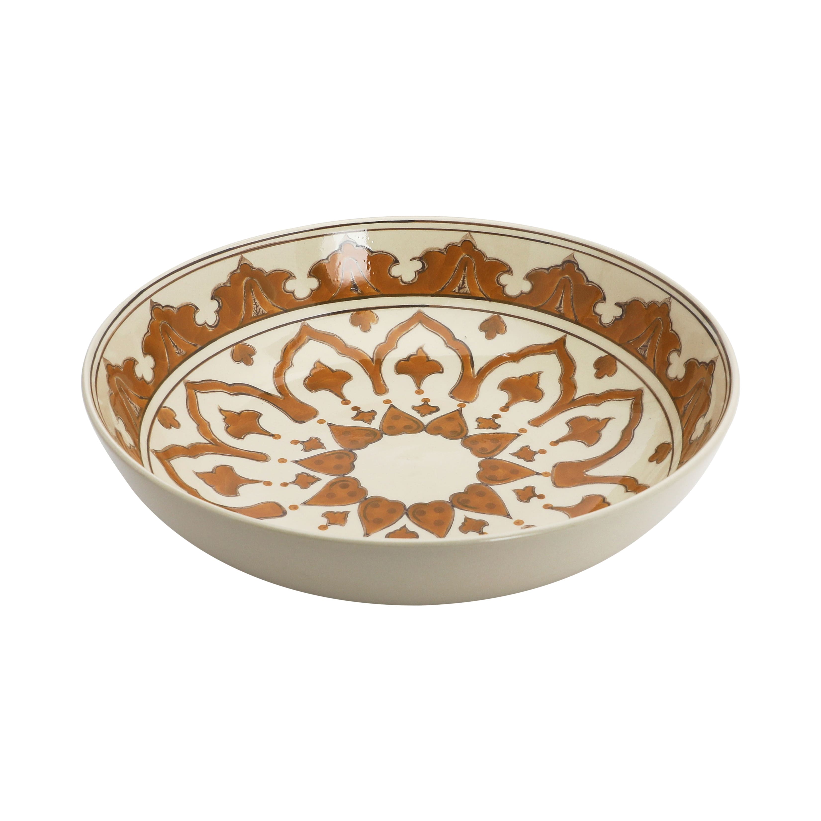 Hello Honey&#xAE; 14&#x22; Hand Painted Ceramic Serving Bowl