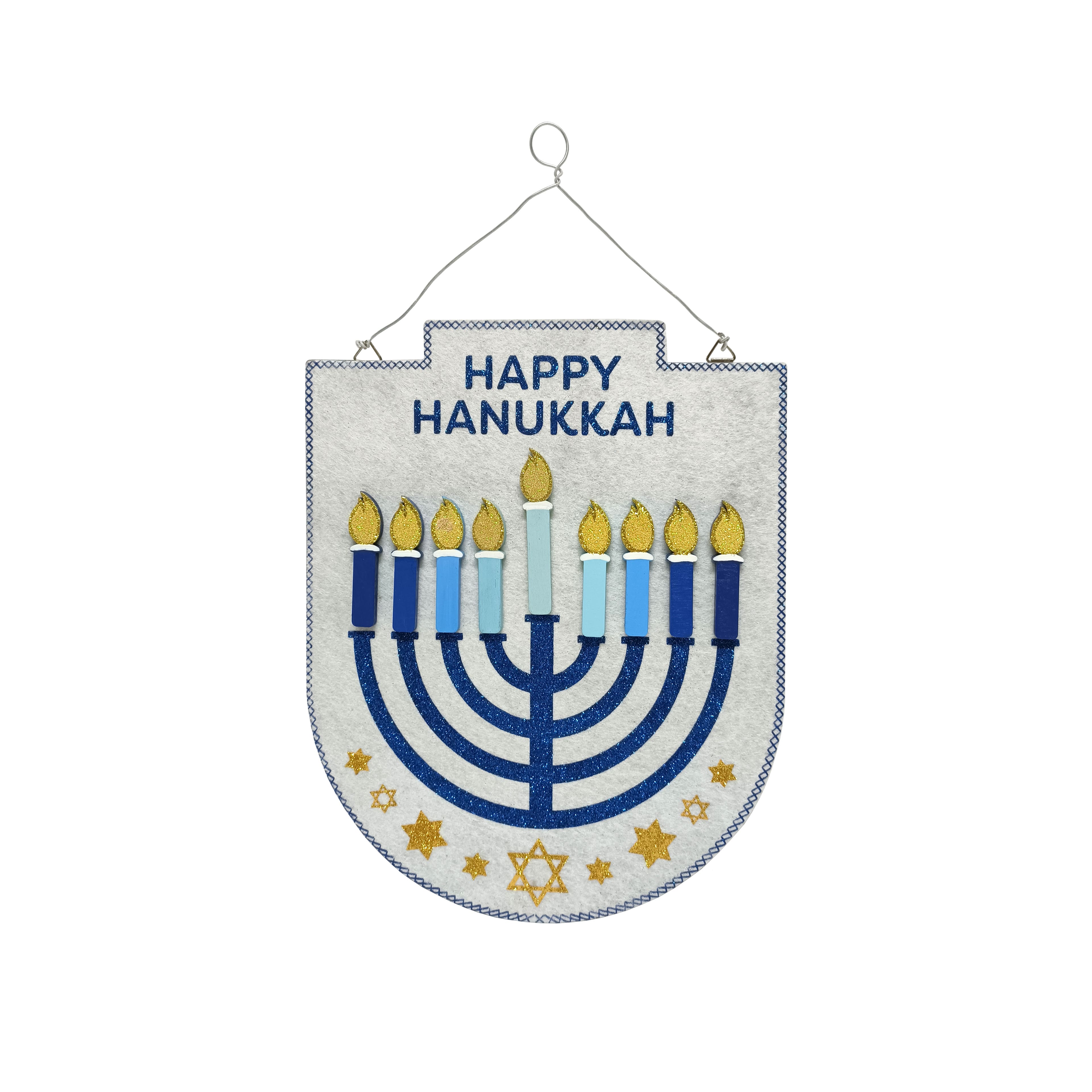 10.5&#x22; Happy Hanukkah Felt Wall Hanging by Ashland&#xAE;