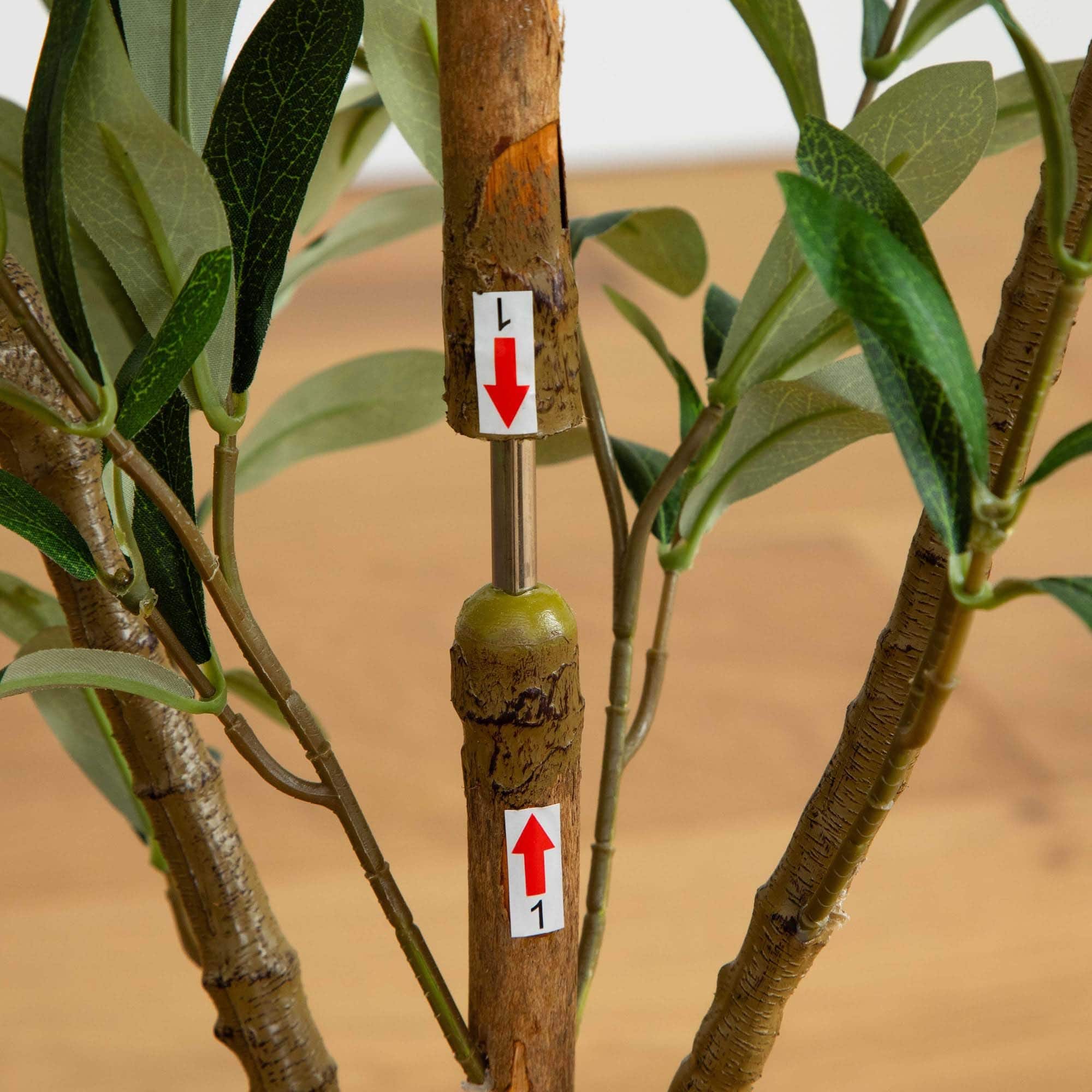 3ft. Potted Artificial Olive Tree with Natural Trunk