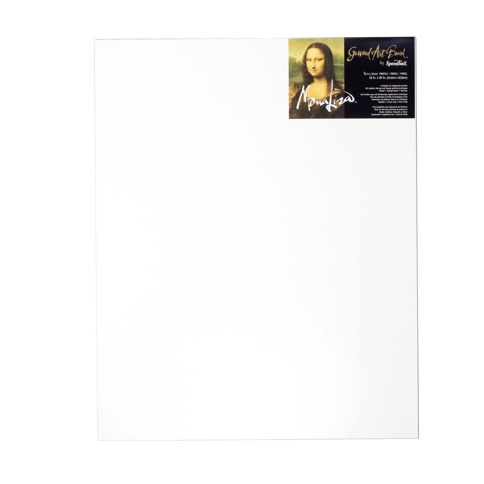 Speedball Mona Lisa Art Gesso Board 4-Inch-by-4-Inch White