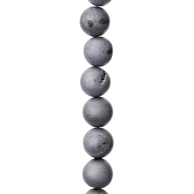 Silver Druzy Agate Stone Beads, 10mm by Bead Landing™ image