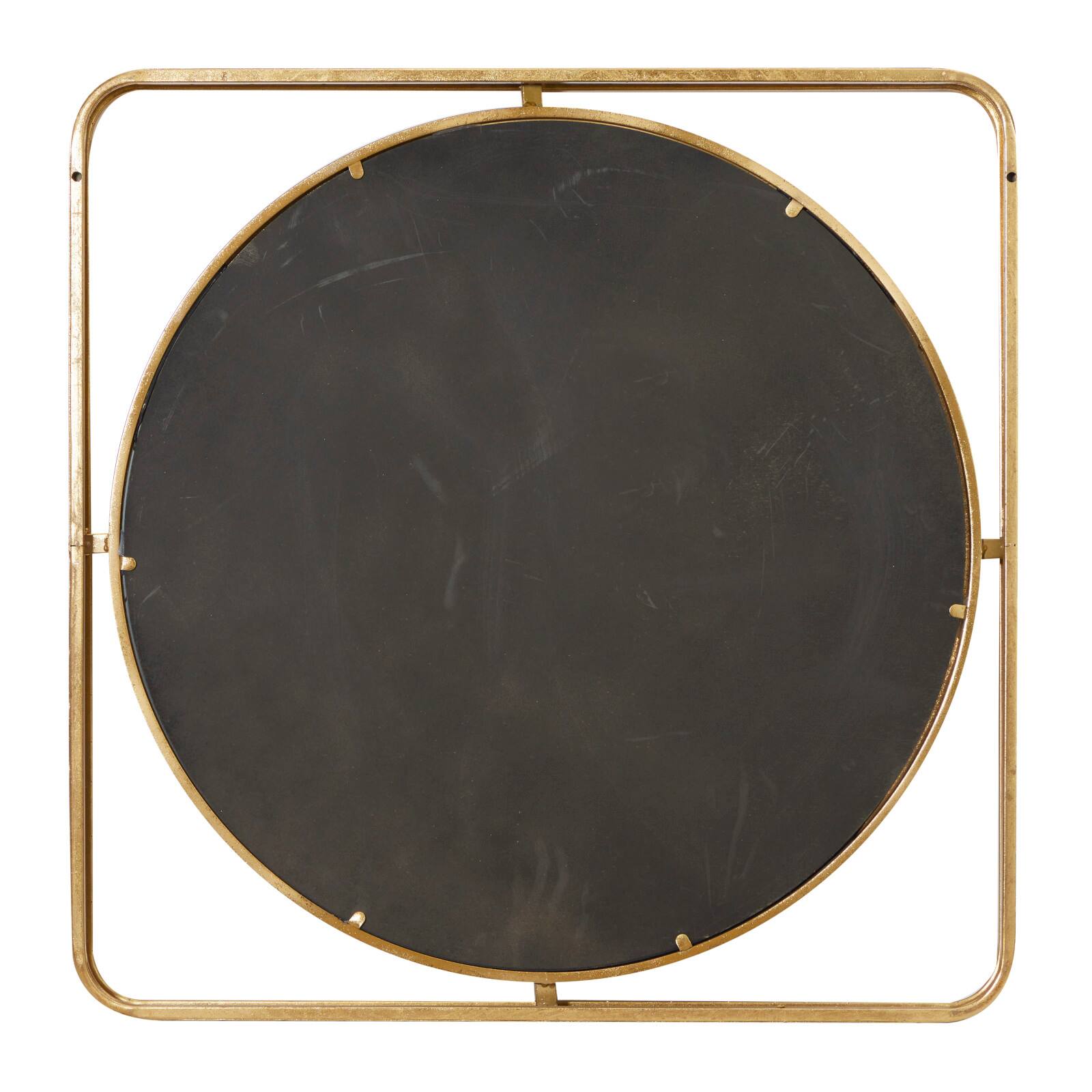 Gold Contemporary Metal Wall Mirror, 34" x 34"