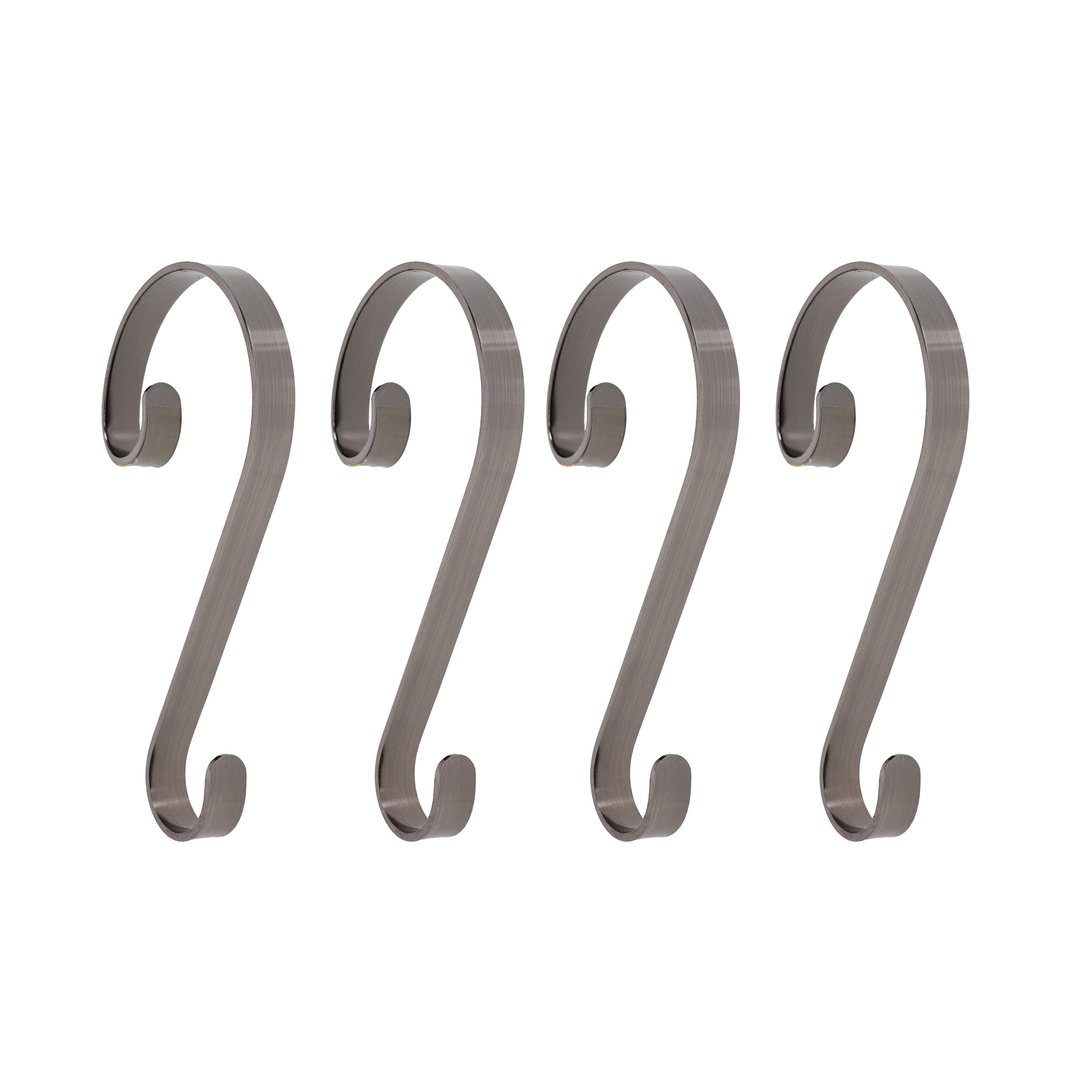 Haute Decor Stocking Scroll&#xAE; Brushed Nickel Stocking Holders, 4ct.