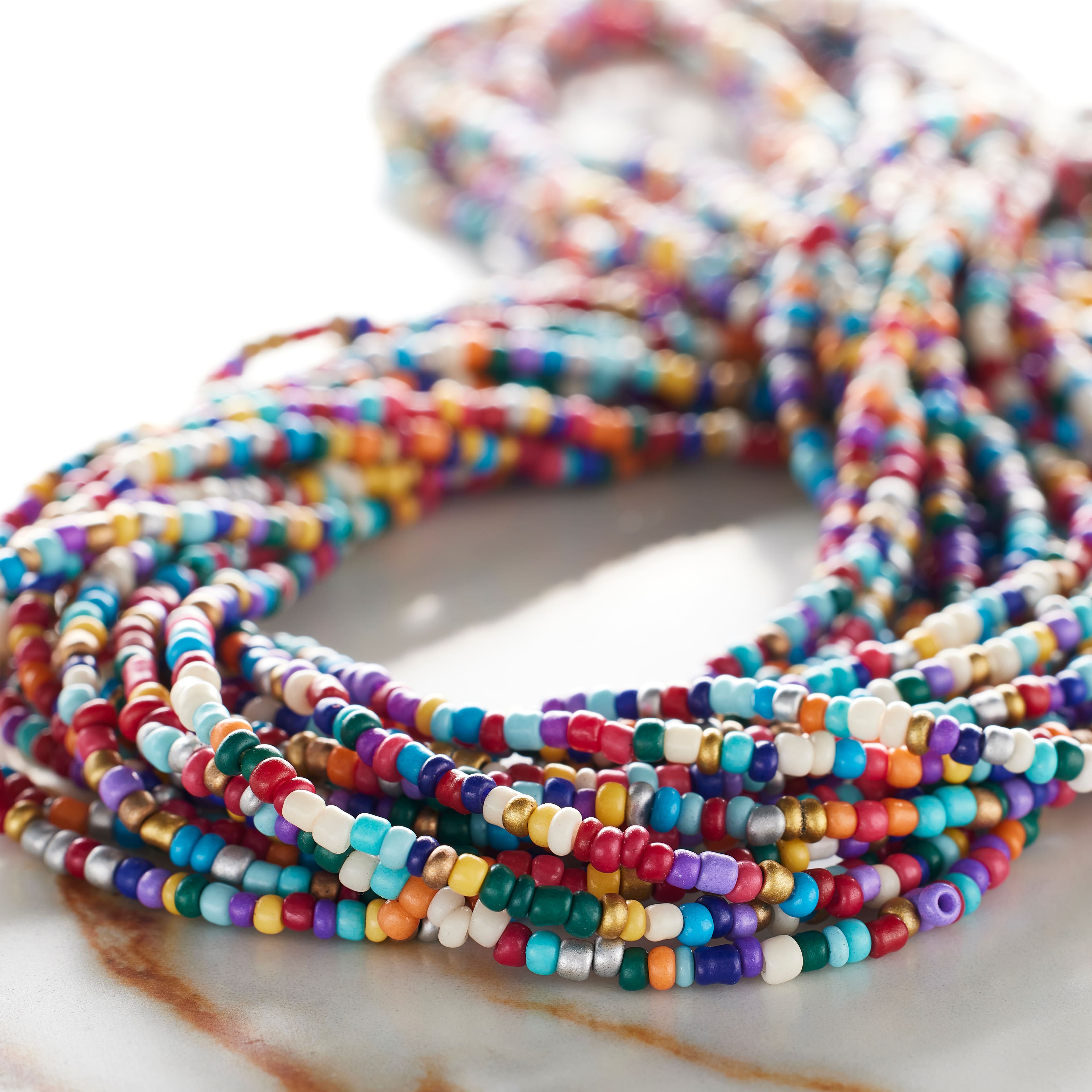 12 Pack: Multicolor Glass Seed Beads, 12/0 by Bead Landing&#x2122;