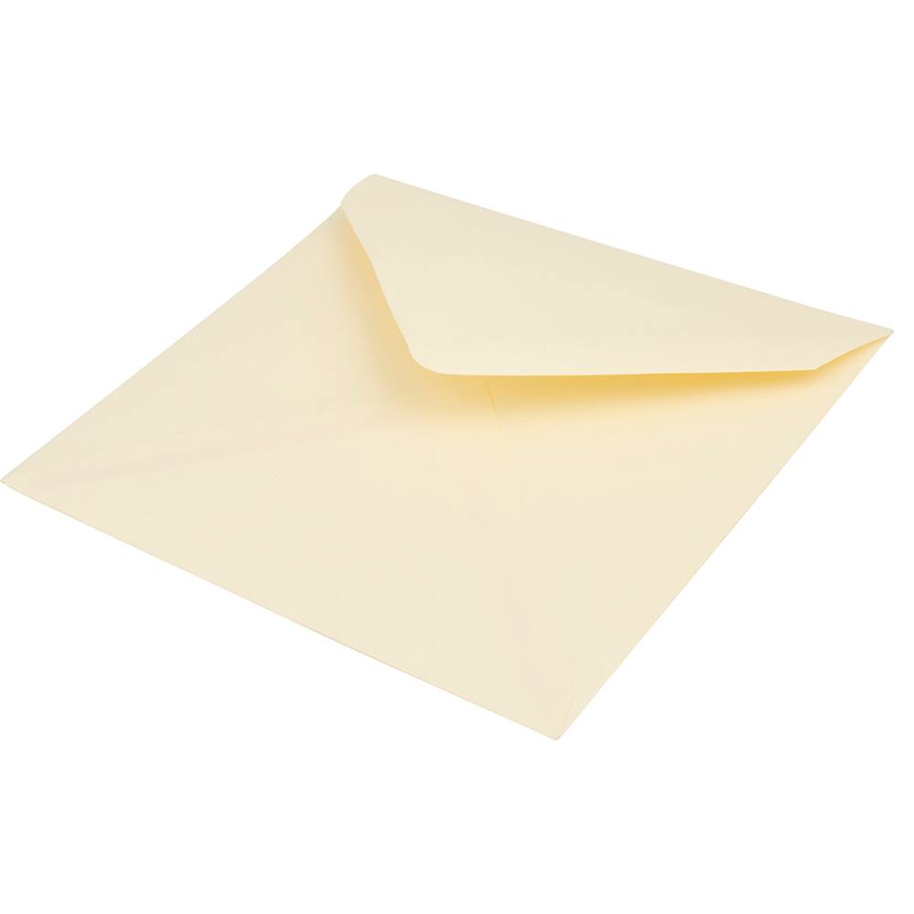 JAM Paper 5" x 5" Ivory Square Invitation Envelopes with Euro Flap