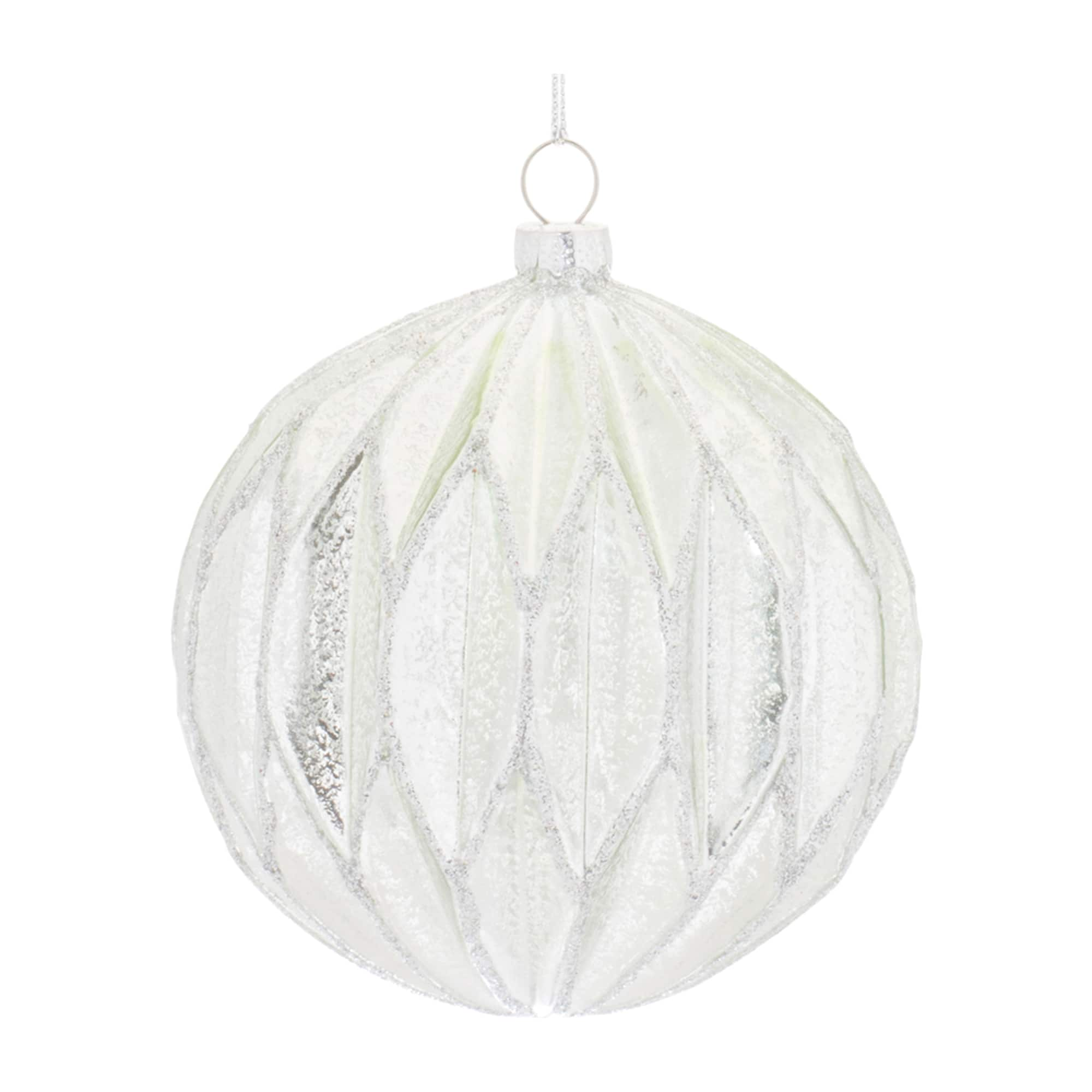 6ct. Ribbed Mercury Glass Ball Ornaments