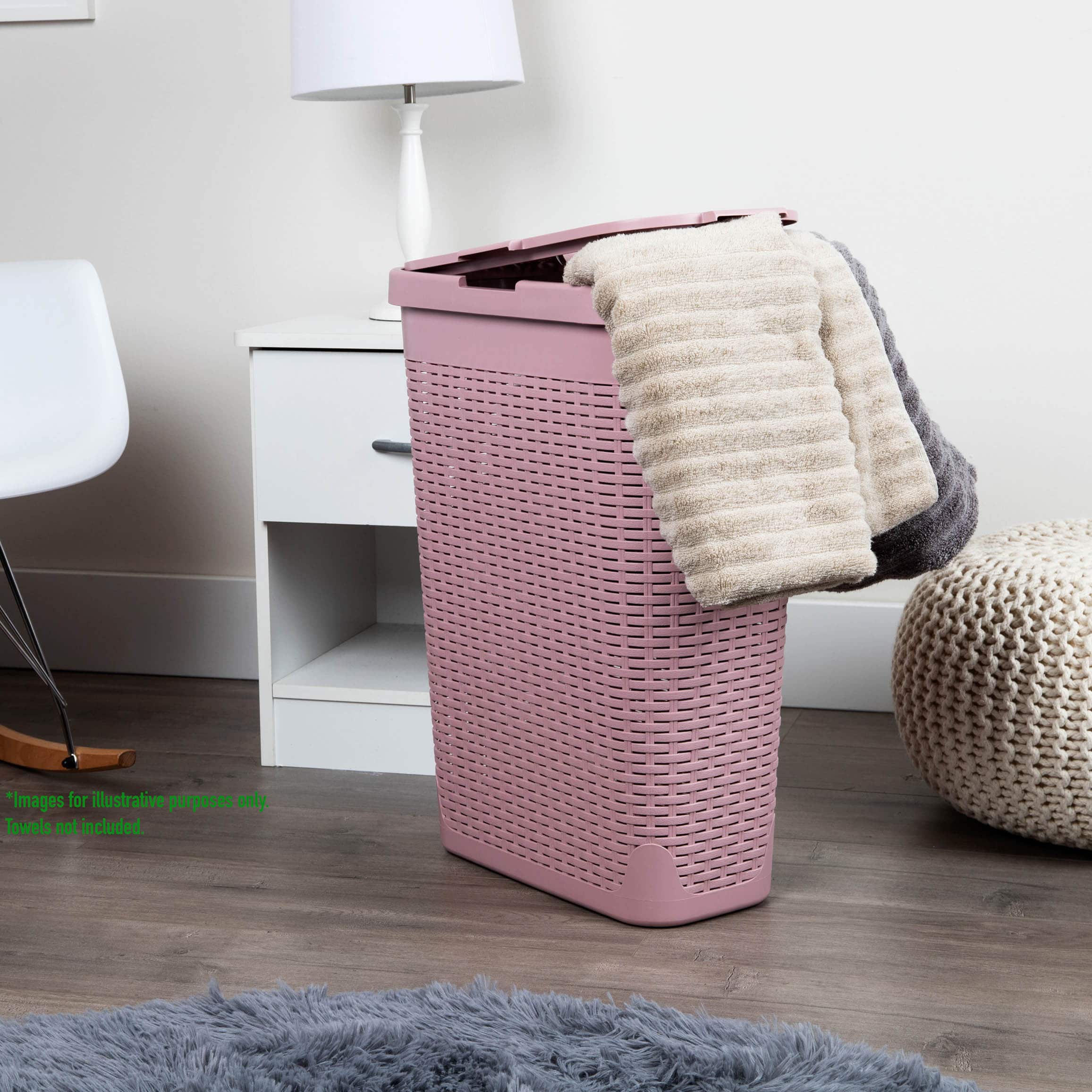 Mind Reader 23.5'' Slim Laundry Hamper with Cutout Handles