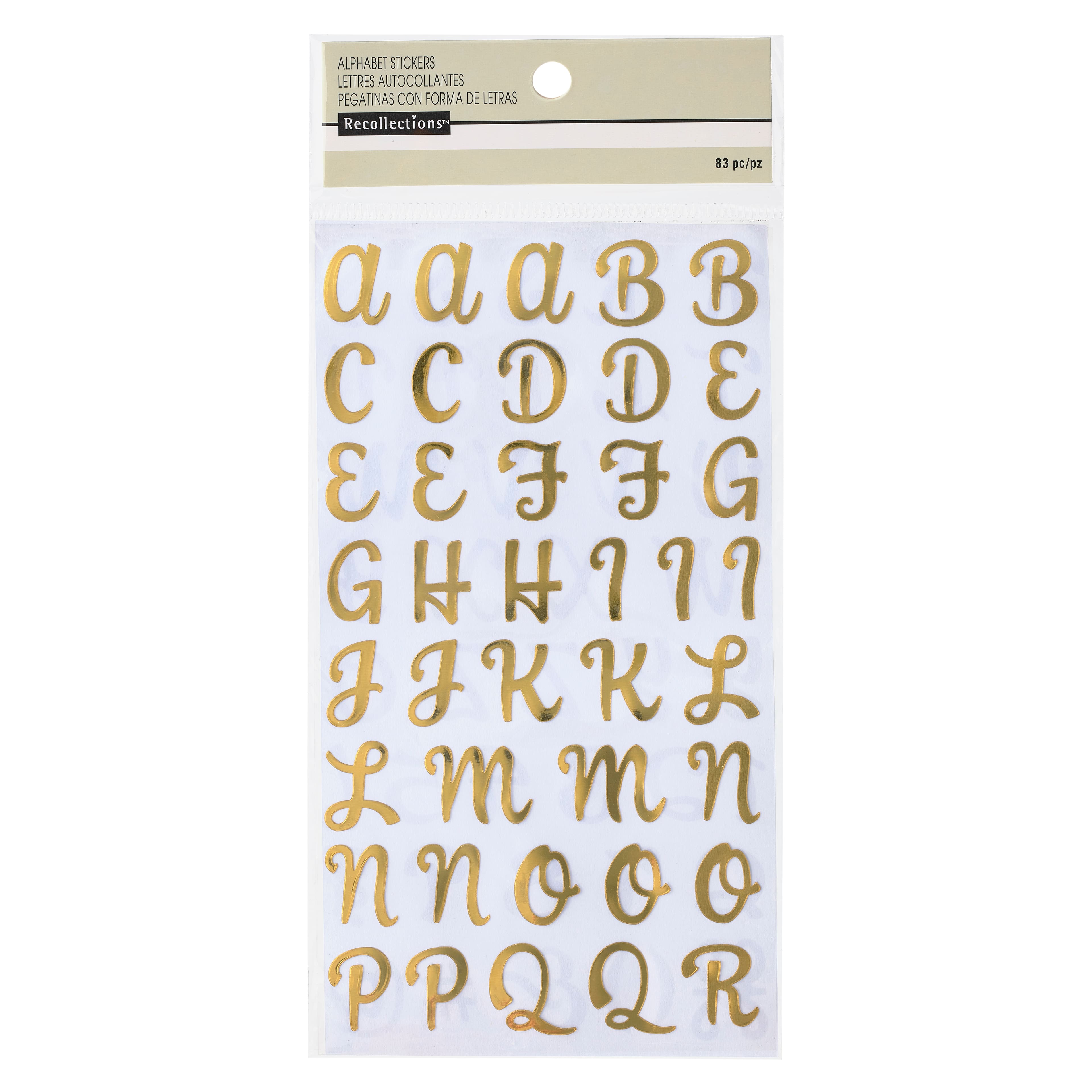 Gold Puffy Modern Alphabet Stickers by Recollections™